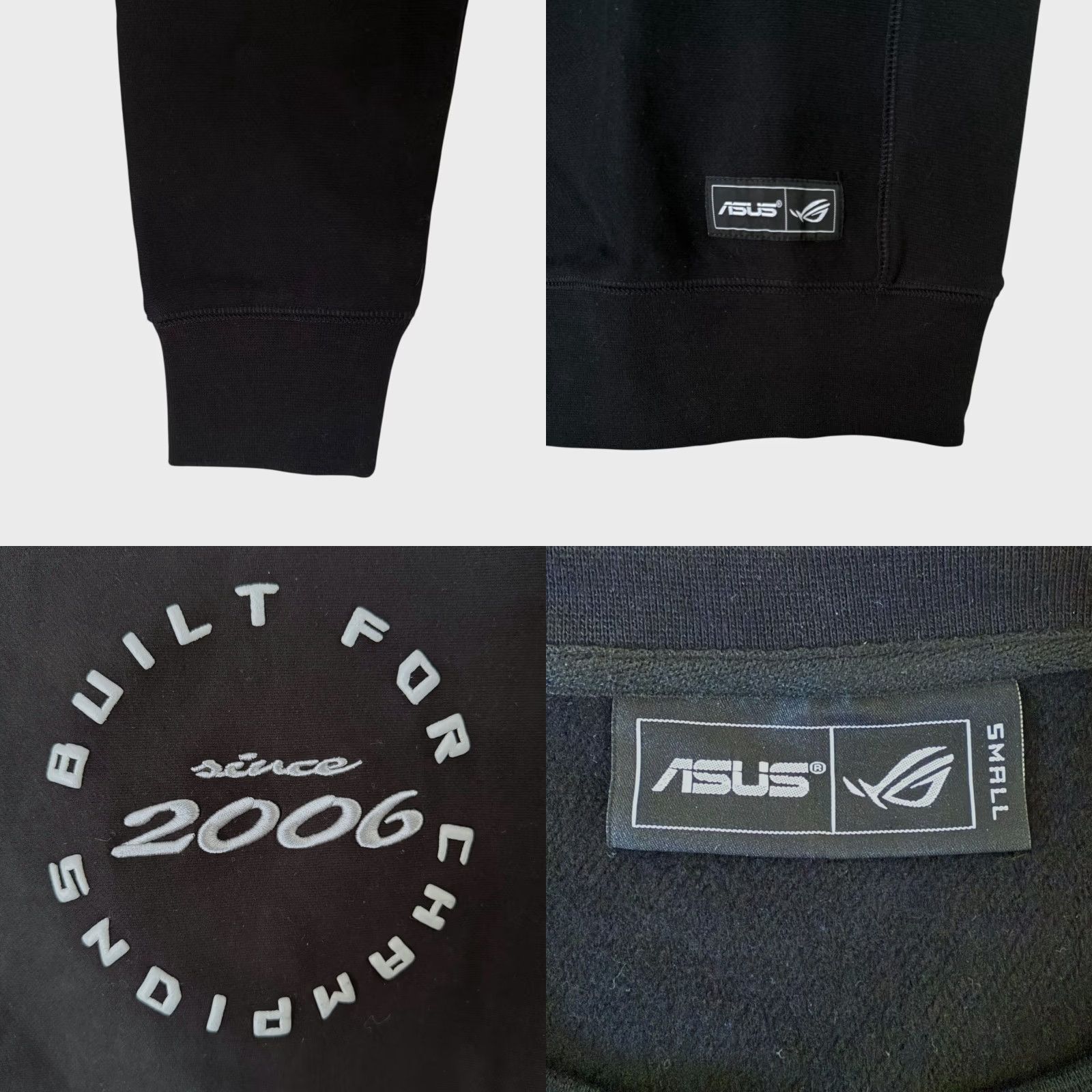 Vintage ASUS Heavyweight Embroidered Crewneck Sweatshirt Black Men's Size S Size US S / EU 44-46 / 1 - 8 Thumbnail