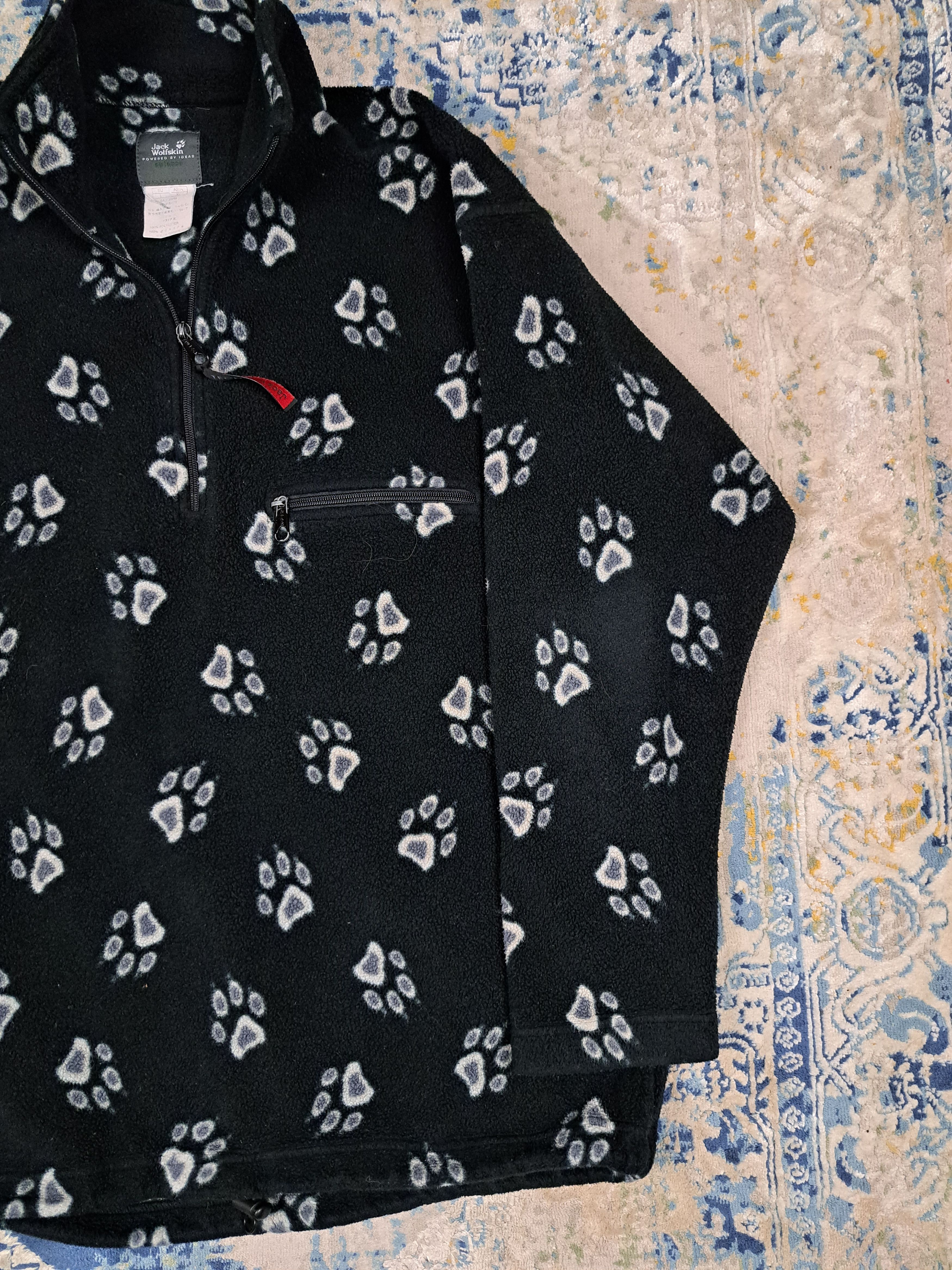 Jack Wolfskin Jack Wolfskin Fullprint Quarter Zip Fleece y2k Gorpcore Rare Size US L / EU 52-54 / 3 - 4 Thumbnail