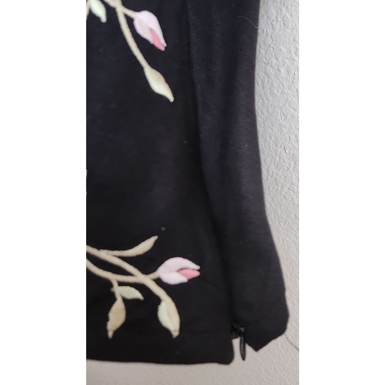 Other Plaza South Black Pink Embroidered Floral Top 18WP Lined Size XXL / US 16-18 / IT 52-54 - 4 Thumbnail