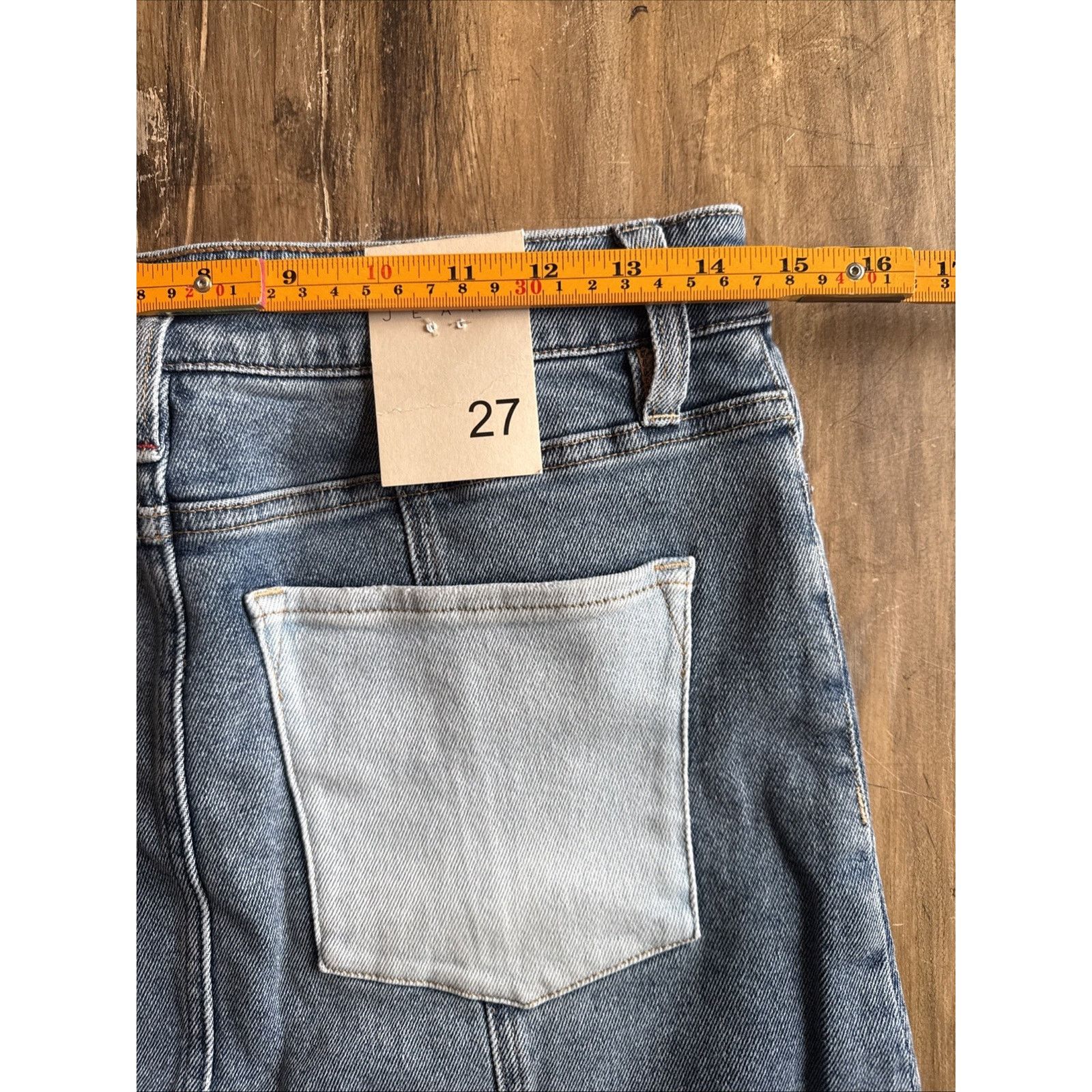 Alice + Olivia Alice + Olivia Rye TwoTone Denim Maxi Skirt Brooklyn Blue 27 Size 27" / US 4 / IT 40 - 9 Thumbnail