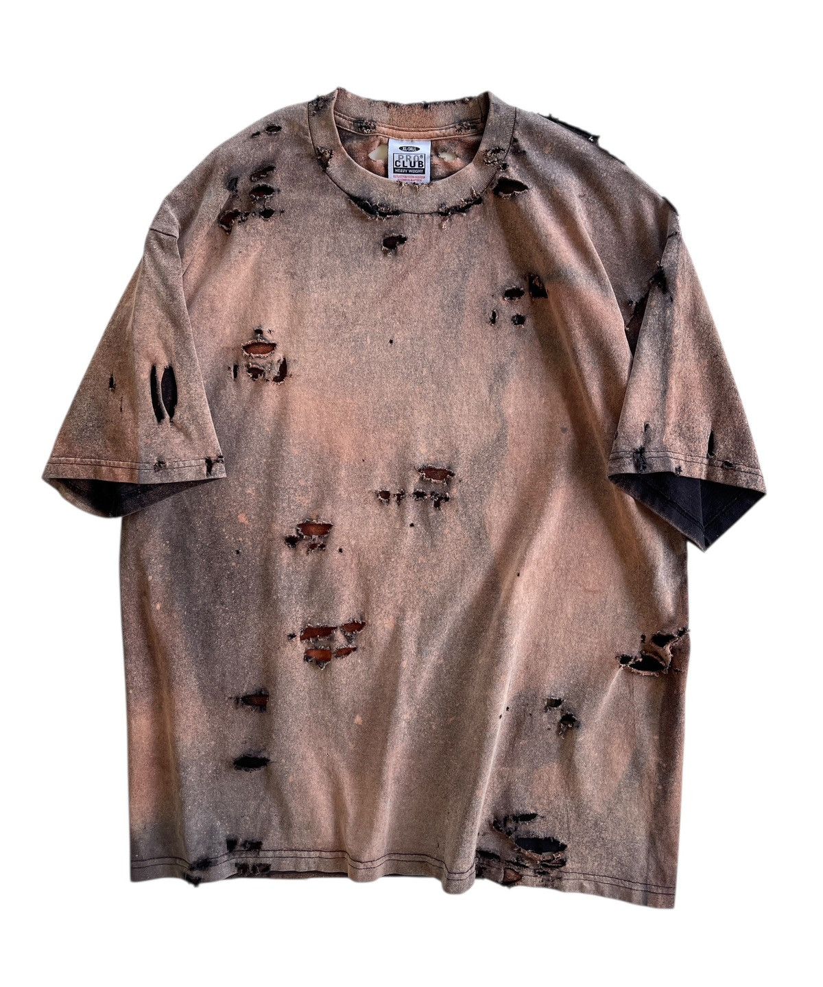 Vintage Thrashed!!! Distressed Acid Wash Grunge Pro Club Shirt Size US XL / EU 56 / 4 - 1 Thumbnail