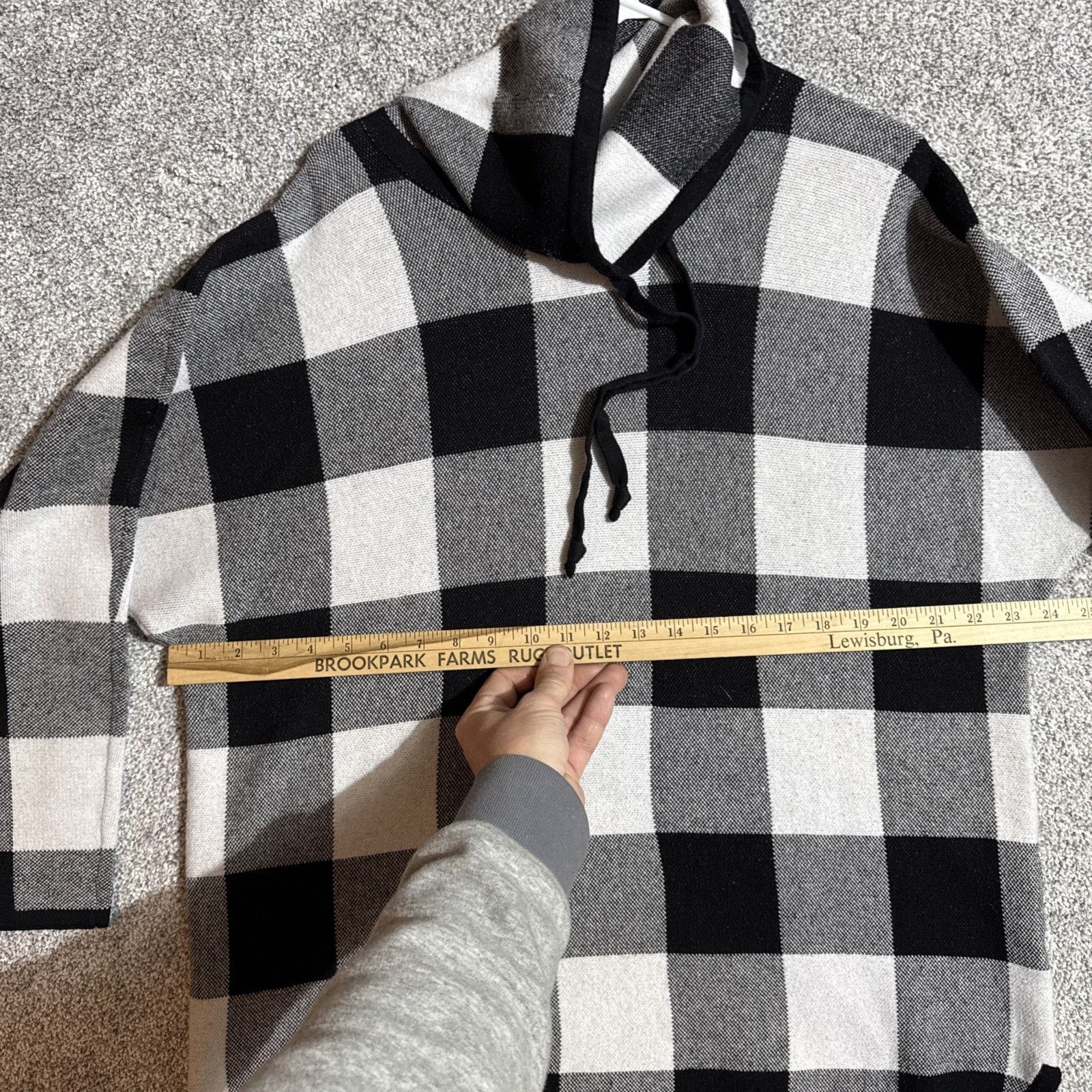 Other Buffalo Plaid Cowl Neck Tunic Sweater Womens 1X Plus Grunge Size XL / US 12-14 / IT 48-50 - 3 Thumbnail