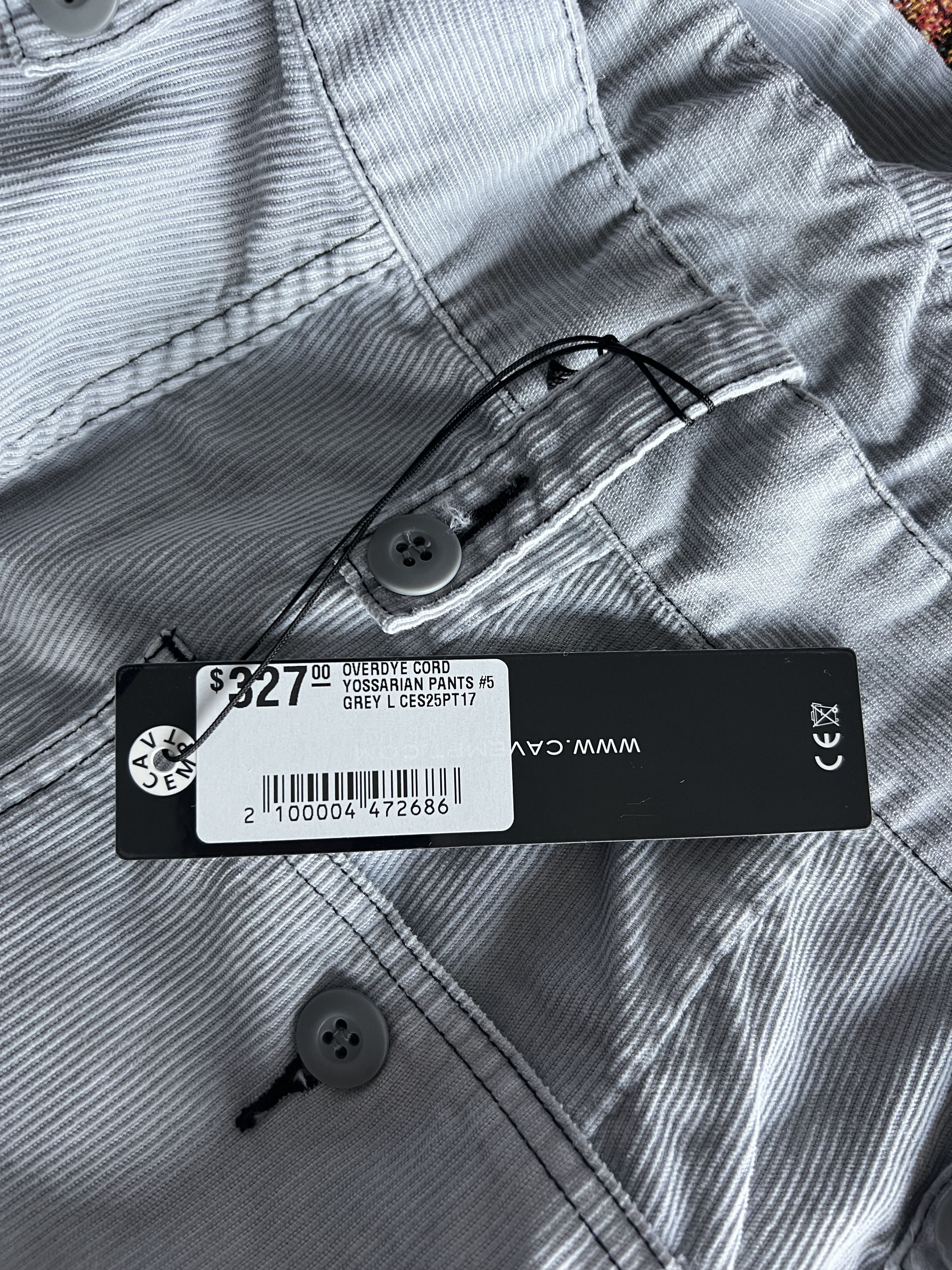 Cav Empt Cav Empt Corduroy Yossarian Pants #5 in Grey Size US 33 - 9 Thumbnail