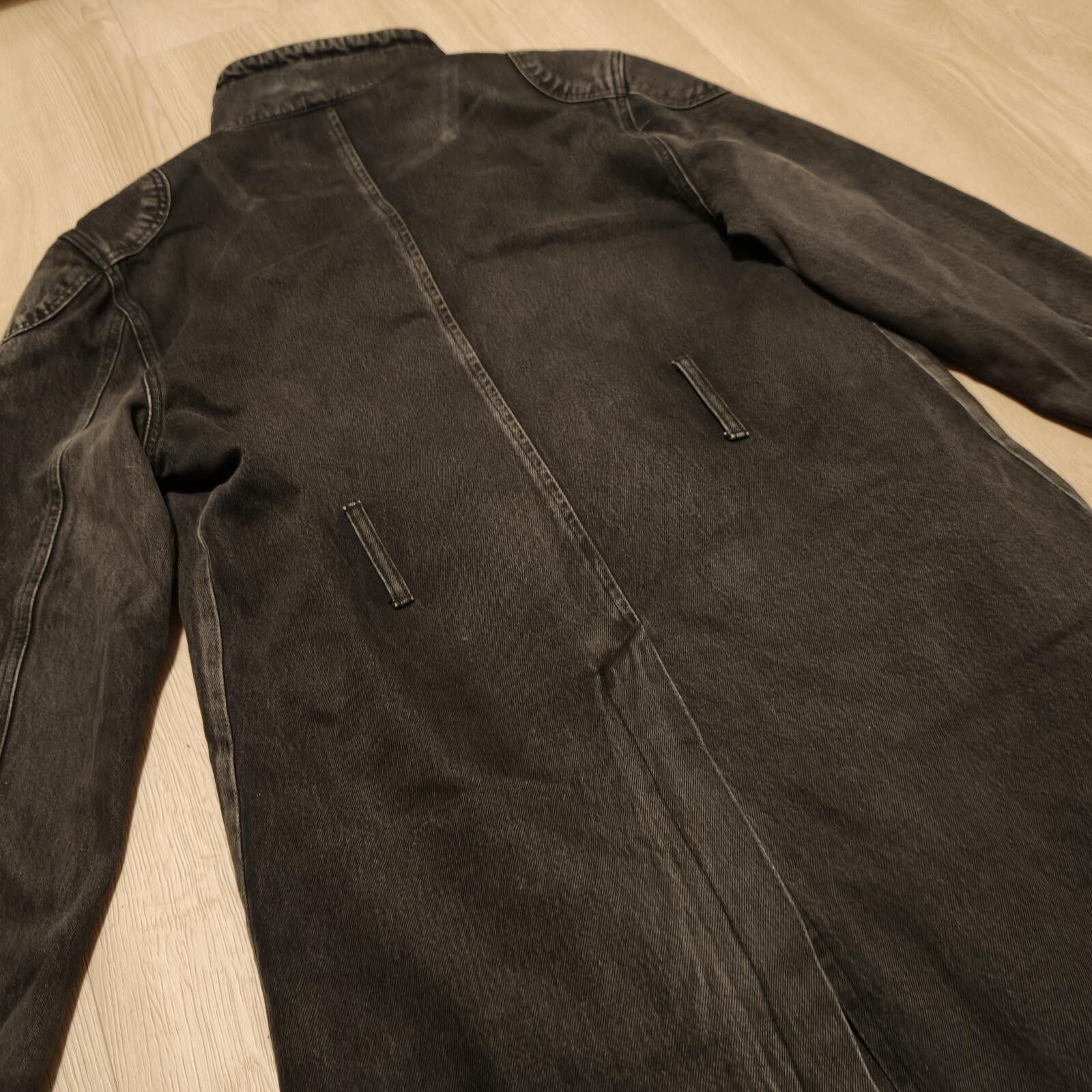 Thug Club THUG CLUB Bio Soldier Trench Jacket - Black Denim - Size M Size US M / EU 48-50 / 2 - 6 Thumbnail