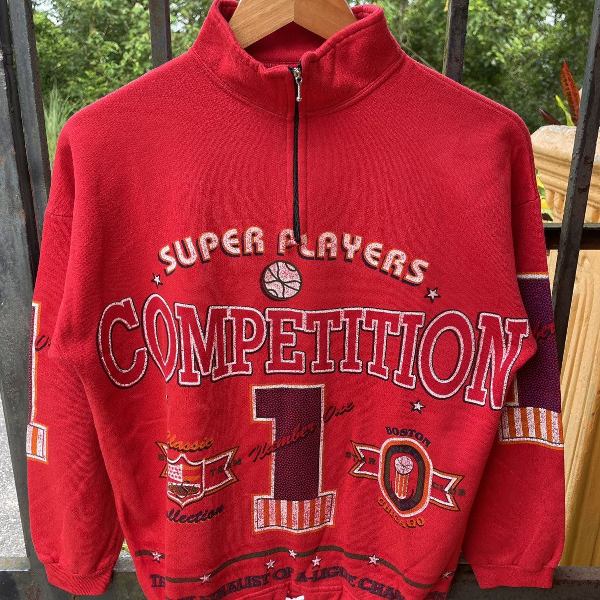 Vintage 🔥Vintage Boston Chicago Half Zipper Sweatshirts Size US S / EU 44-46 / 1 - 4 Thumbnail