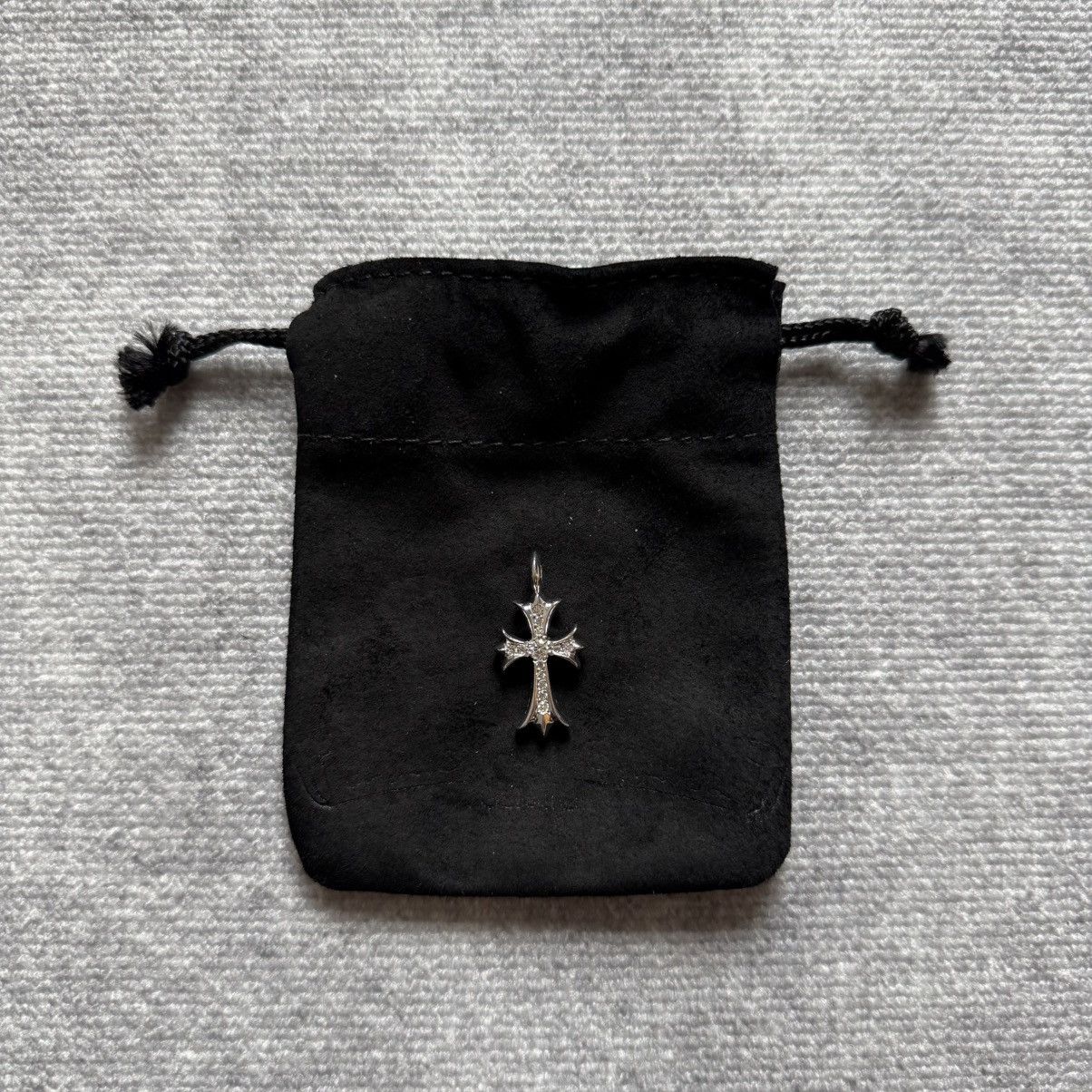 Chrome Hearts Chrome Hearts White Gold Tiny Cross Charm with Diamonds Size ONE SIZE - 1 Thumbnail
