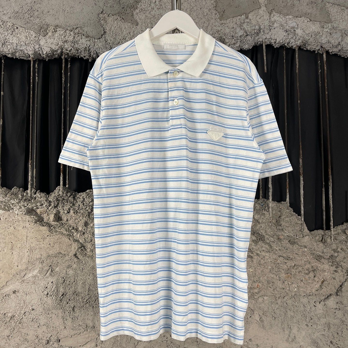 Prada Prada Striped Polo Shirt Size M Size US M / EU 48-50 / 2 - 1 Thumbnail
