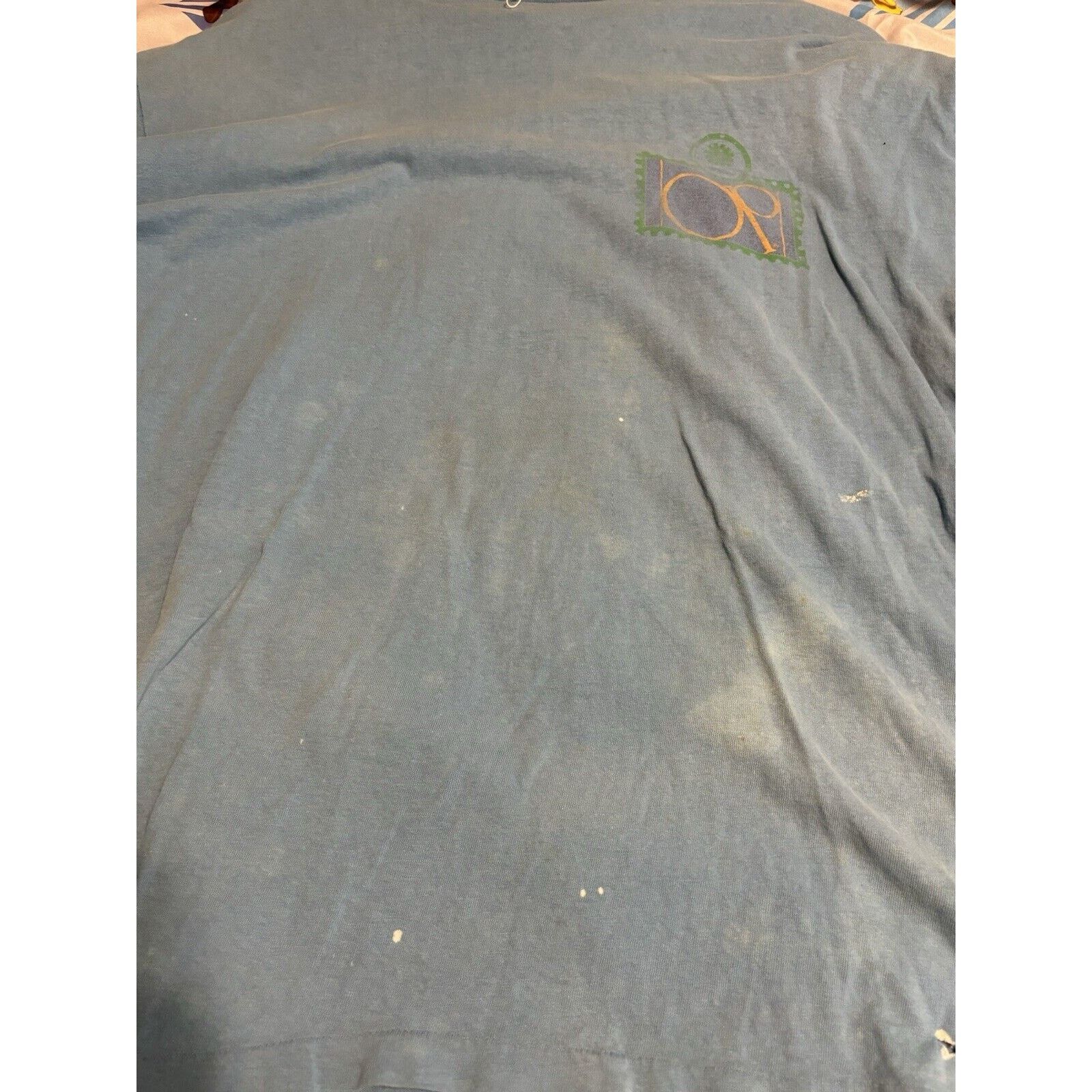 Other Vintage OP blue single stitched shirt distressed shirt rare Size US L / EU 52-54 / 3 - 9 Thumbnail
