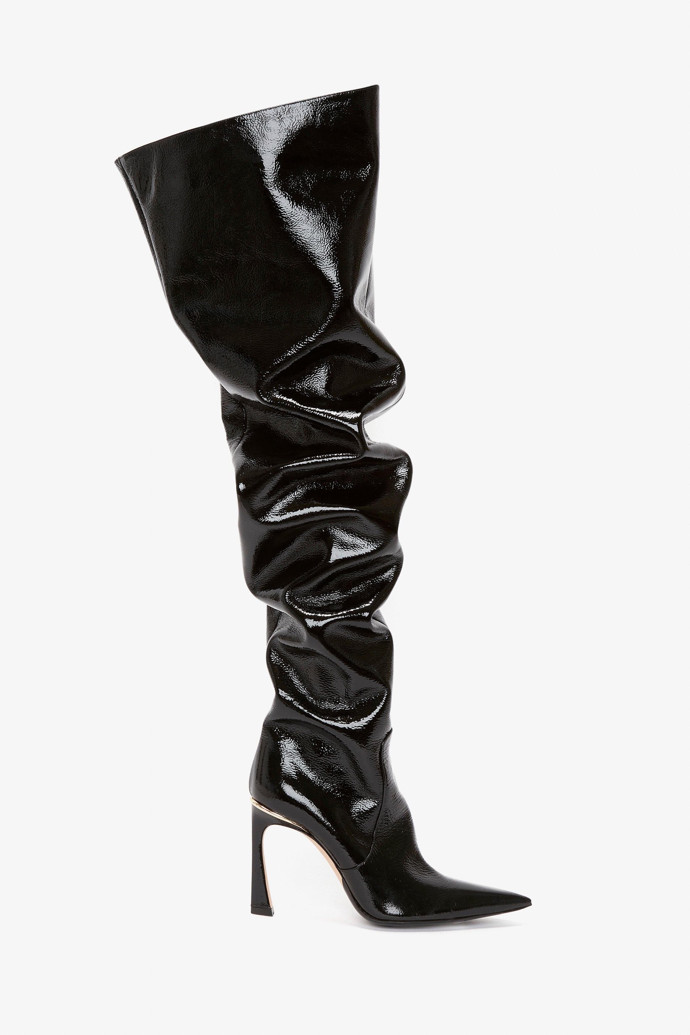 Victoria Beckham o1mle0525 Over The Knee Boots in Black Size US 9 / IT 39 - 1 Thumbnail