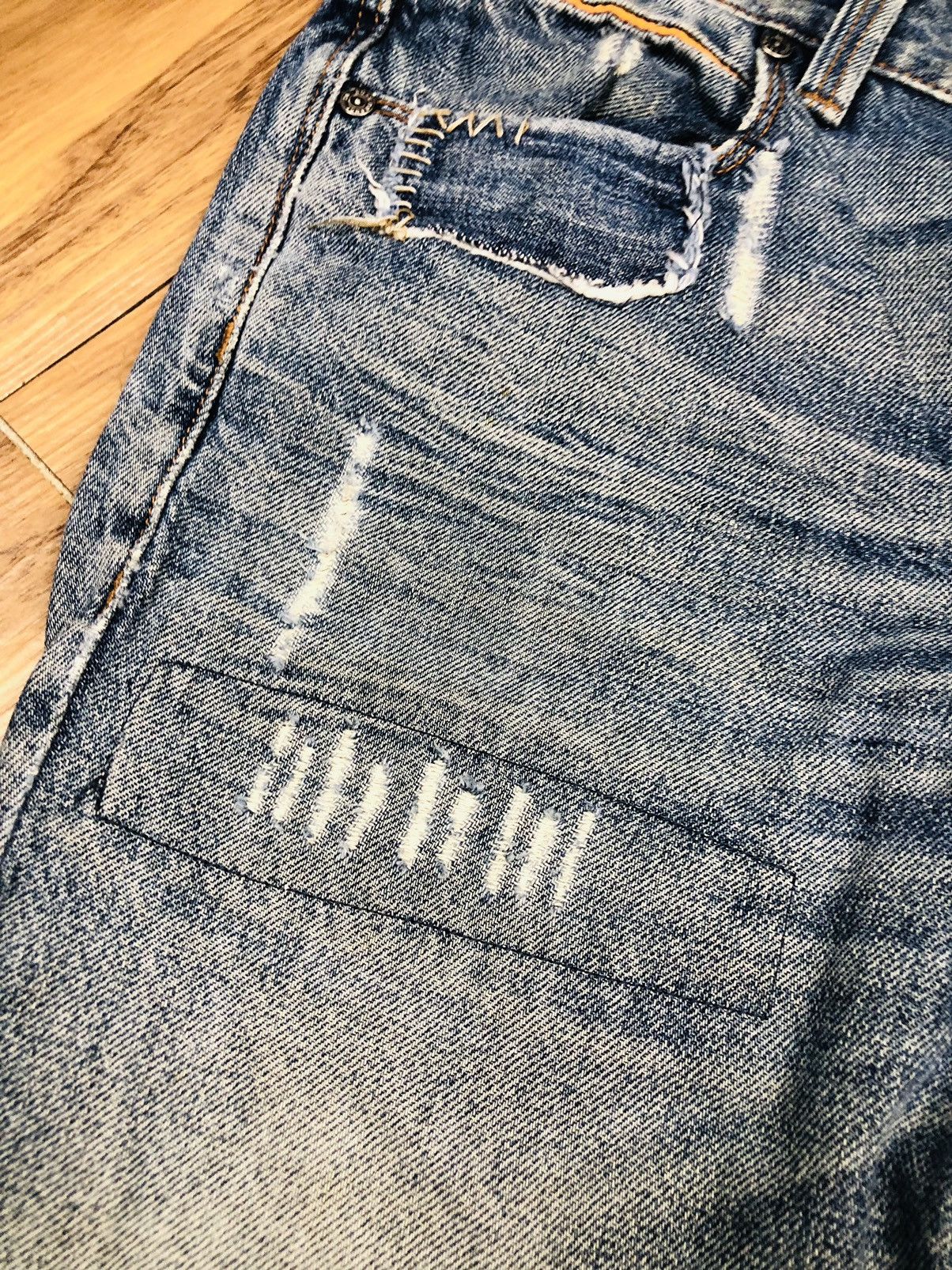 Japanese Brand Boss Orange Distressed Jeans (33) Size US 30 / EU 46 - 9 Thumbnail