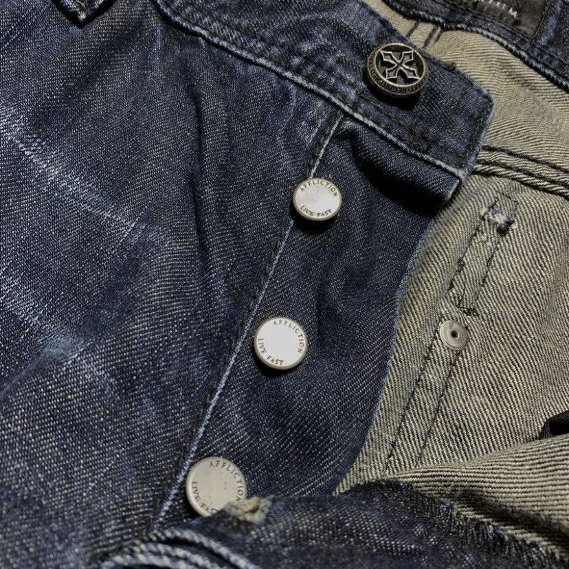 Japanese Brand 2000s Y2K AFFLICTION IFSIX LGB STYLE Size US 38 / EU 54 - 20 Thumbnail