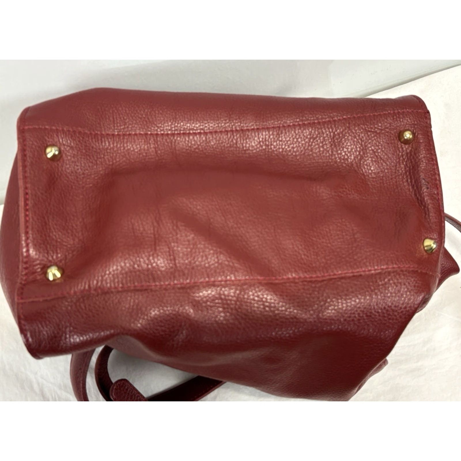 Vintage VINTAGE Laura Di Maggio Large Red Leather Crossbody Bag Purse Made in Italy Classic Women's Size ONE SIZE - 6 Thumbnail