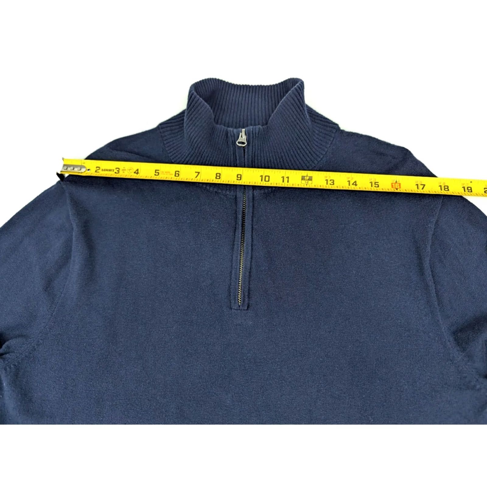 J.Crew J.CREW Harbor Cotton Merino Wool 1/4 Zip Pullover Sweater Men XL Navy Blue Size US XL / EU 56 / 4 - 7 Thumbnail