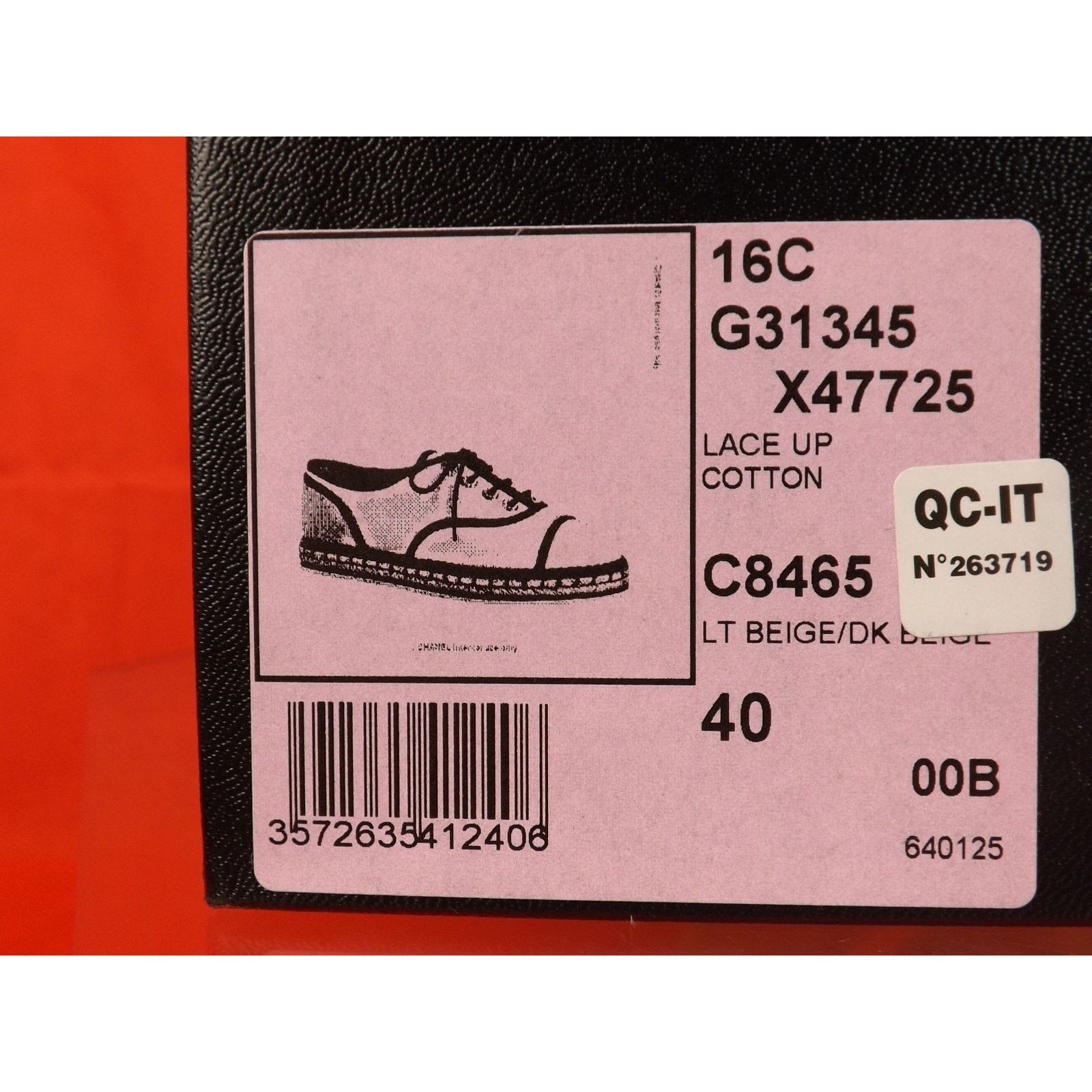 Chanel CHANEL BEIGE CANVAS PEARLS CC ESPADRILLE FLAT OXFORDS 39.5 Size US 9.5 / IT 39.5 - 12 Thumbnail