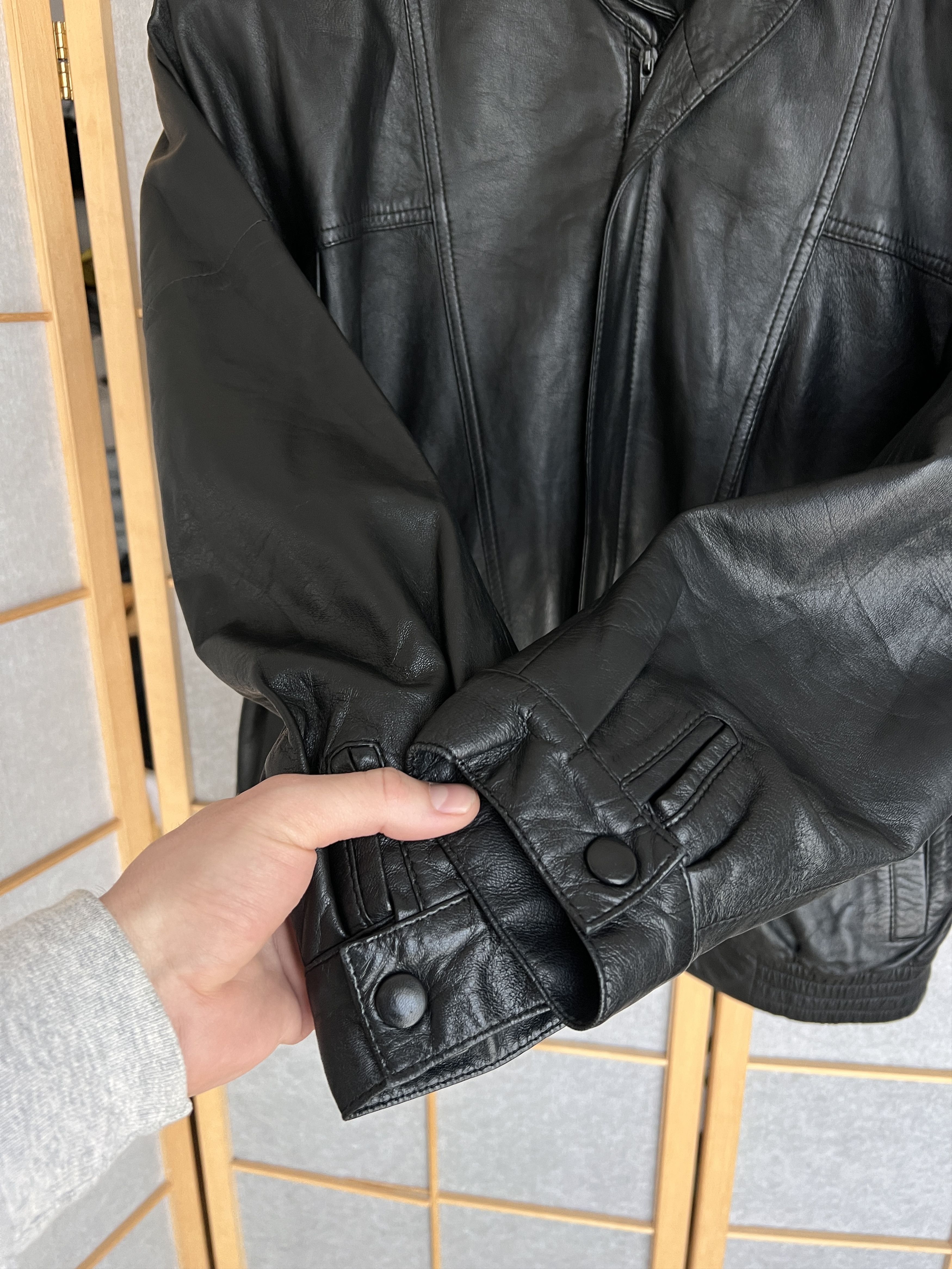 Yohji Yamamoto 2000s JAPANESE ISSEY MIYAKE STYLE LEATHER JACKET LGB I6W9 L Size US M / EU 48-50 / 2 - 14 Thumbnail