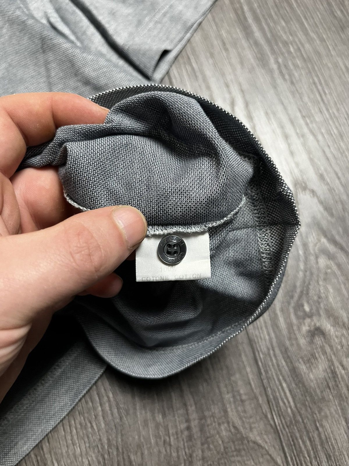 Canali CANALI Two-Tone Contrast Collar Pocket Polo Gray Luxury Size US L / EU 52-54 / 3 - 6 Thumbnail