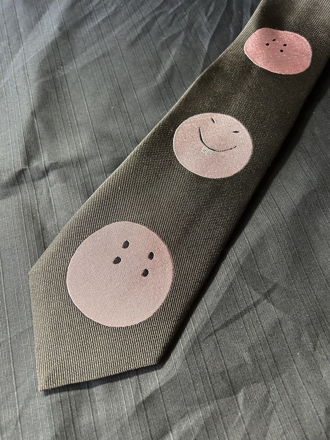 Japanese Brand Kapital Silk Twill JAP smile Tie Size ONE SIZE - 3 Thumbnail