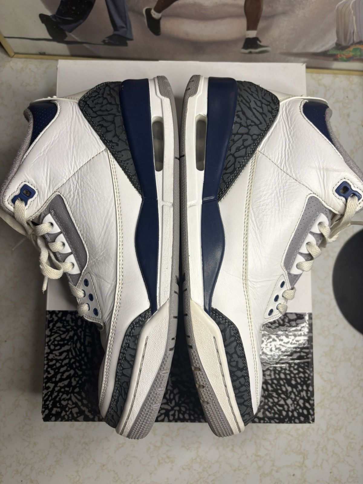 Jordan Brand Air Jordan 3 Retro Navy Size US 10.5 / EU 43-44 - 4 Thumbnail
