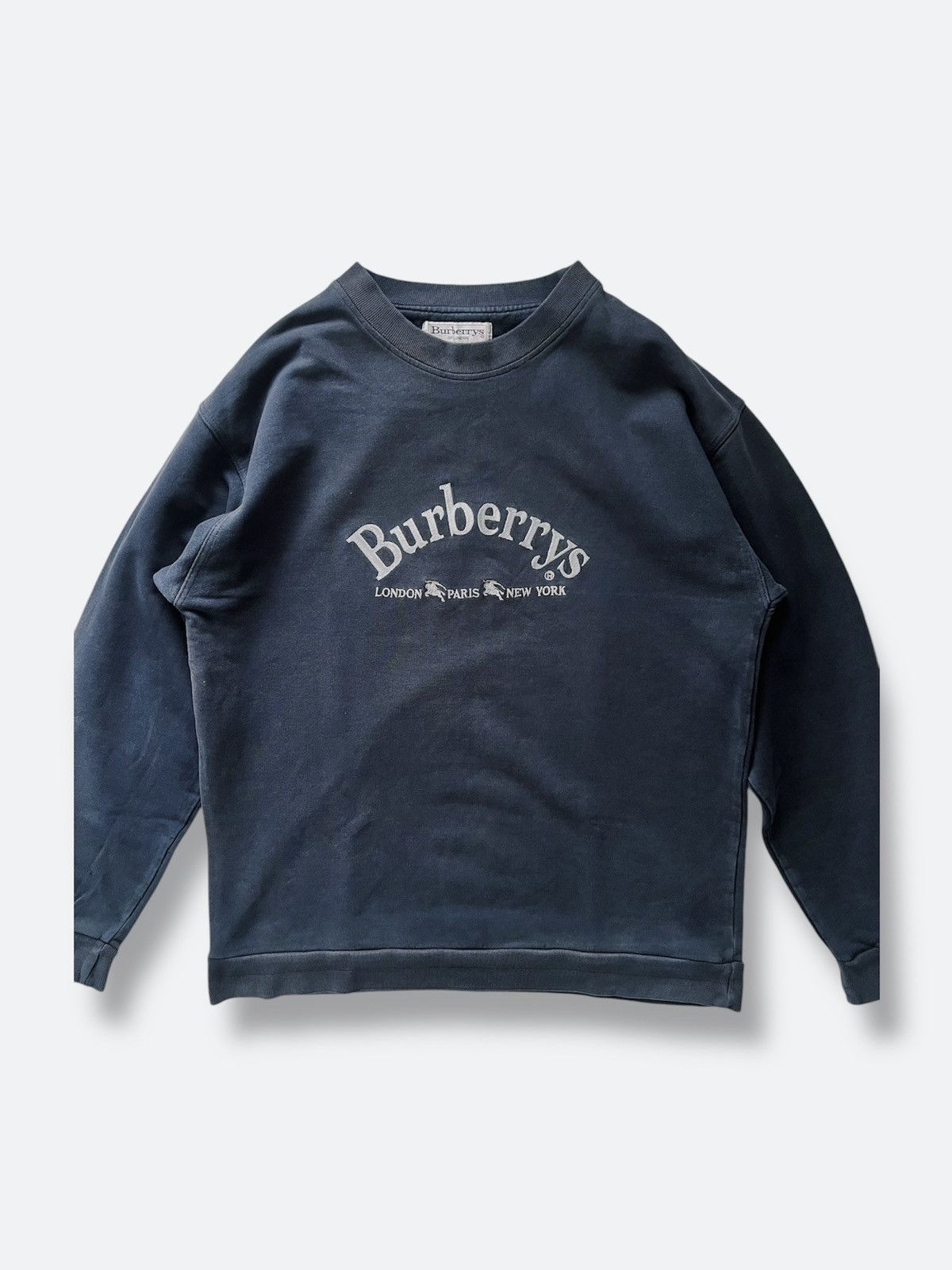 Burberry × Vintage Vintage Burberry / Burberry’s Navy Sweater Size US XL / EU 56 / 4 - 2 Thumbnail