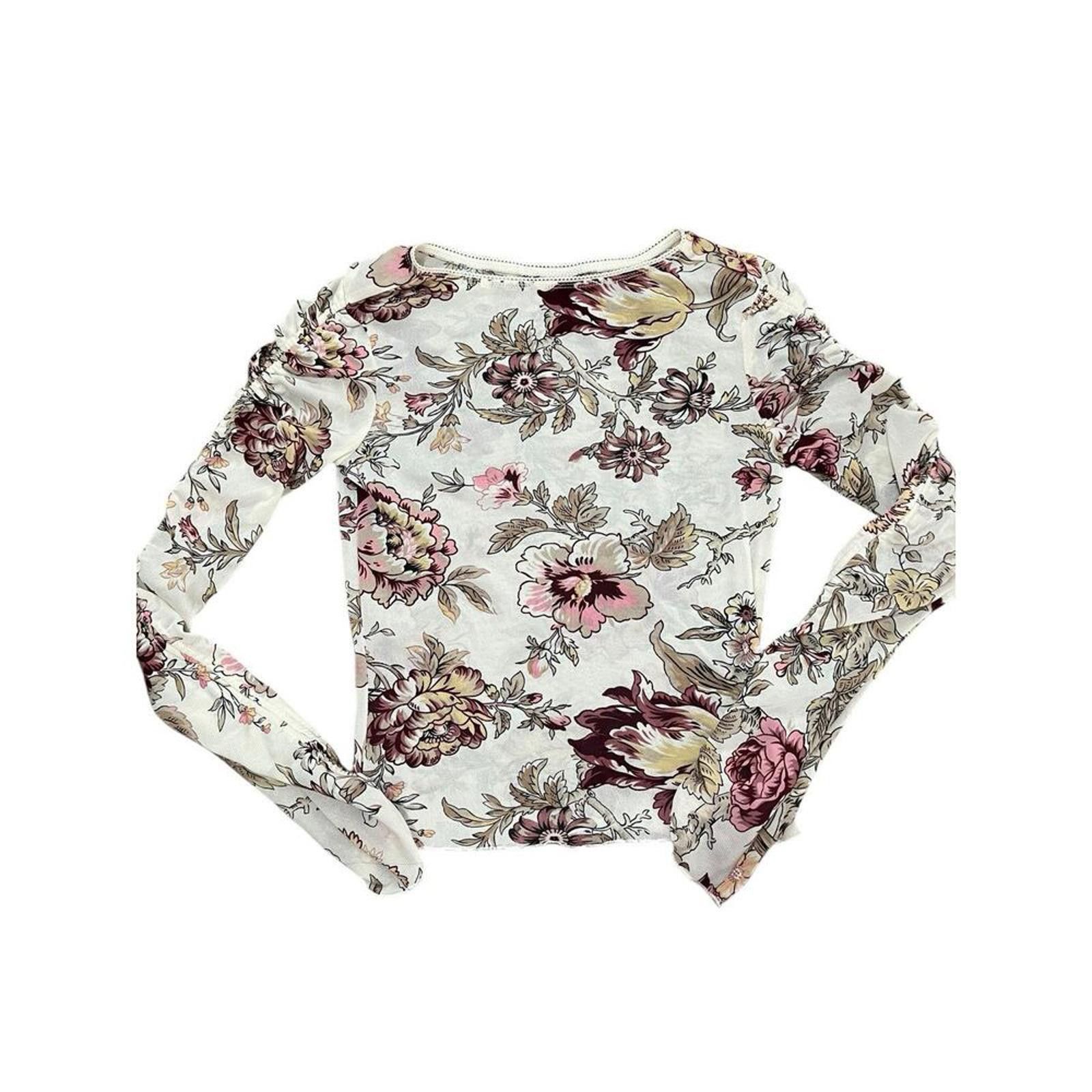 Unknown London Floral Long Sleeve T-Shirt for Women Size S / US 4 / IT 40 - 2 Thumbnail