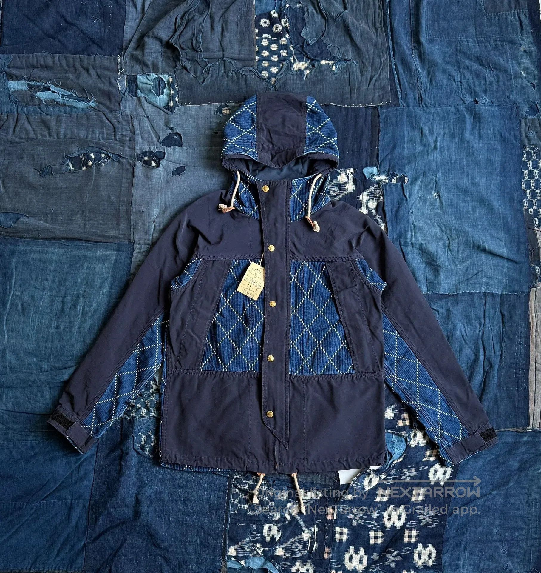 Studio D'Artisan Studio D'Artisan Indigo Sashiko Trench Jacket. Size US M / EU 48-50 / 2 - 1 Thumbnail