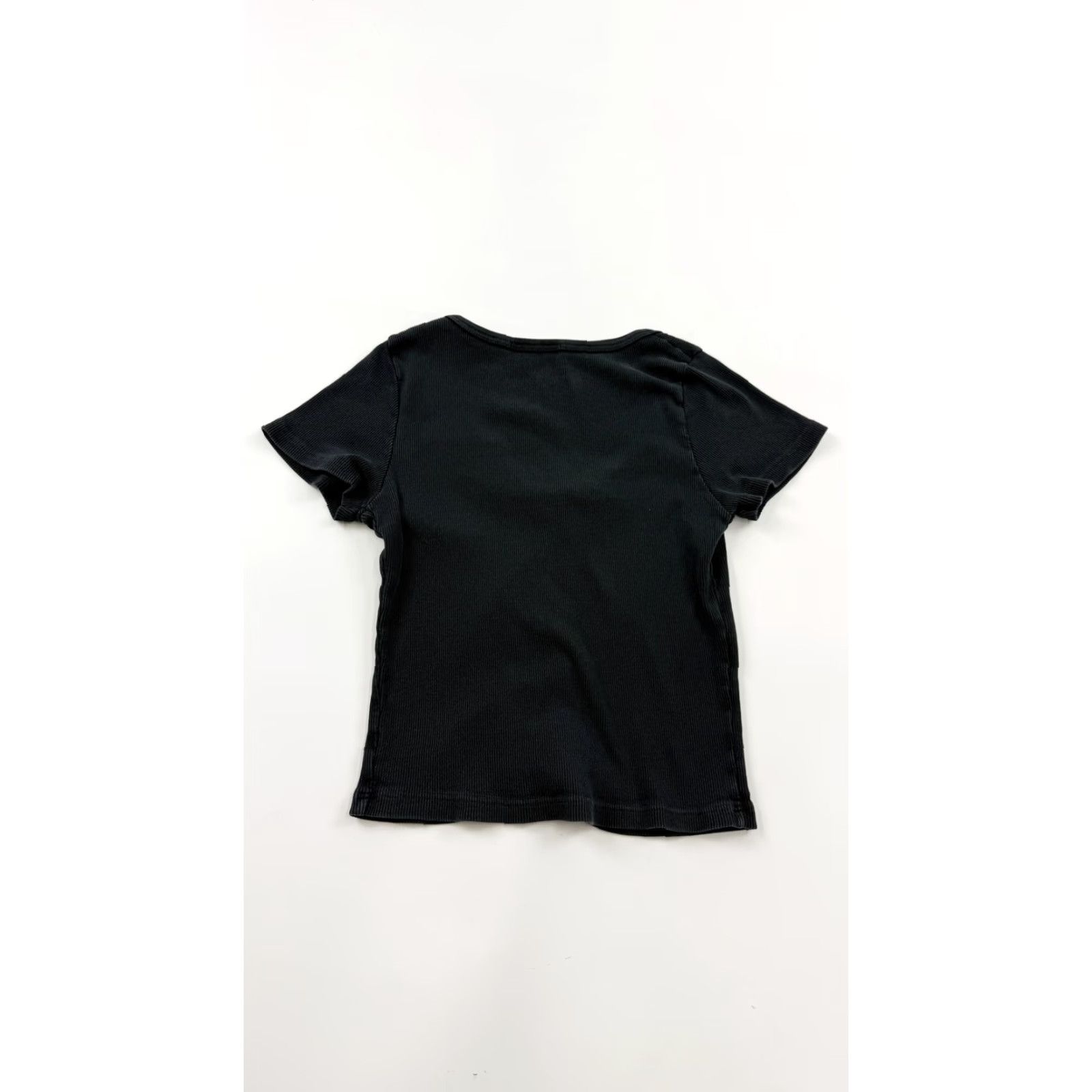 Brandy Melville Brandy Melville Shirt Womens Small Button Front Ribbed Fitted Short Sleeve Top Size S / US 4 / IT 40 - 4 Thumbnail