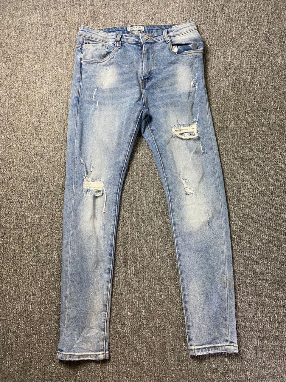 Japanese Brand Messi Jeans Collection Distressed Skinny Jeans (197) Size US 30 / EU 46 - 1 Thumbnail