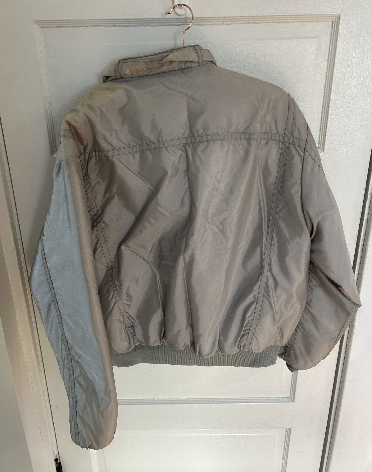 Swingster Vintage 1980s Swingster Firestone Bomber Jacket Size XL Grey Size US XL / EU 56 / 4 - 7 Thumbnail