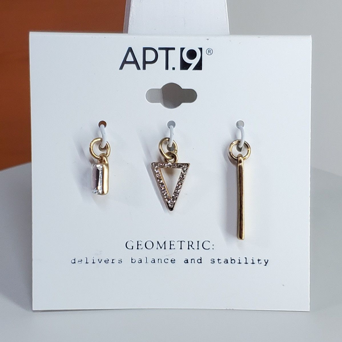 Apt. 9 Apt.9 NEW Charms Gold Tone Geometric Diamond Triangle Bar Size ONE SIZE - 9 Thumbnail