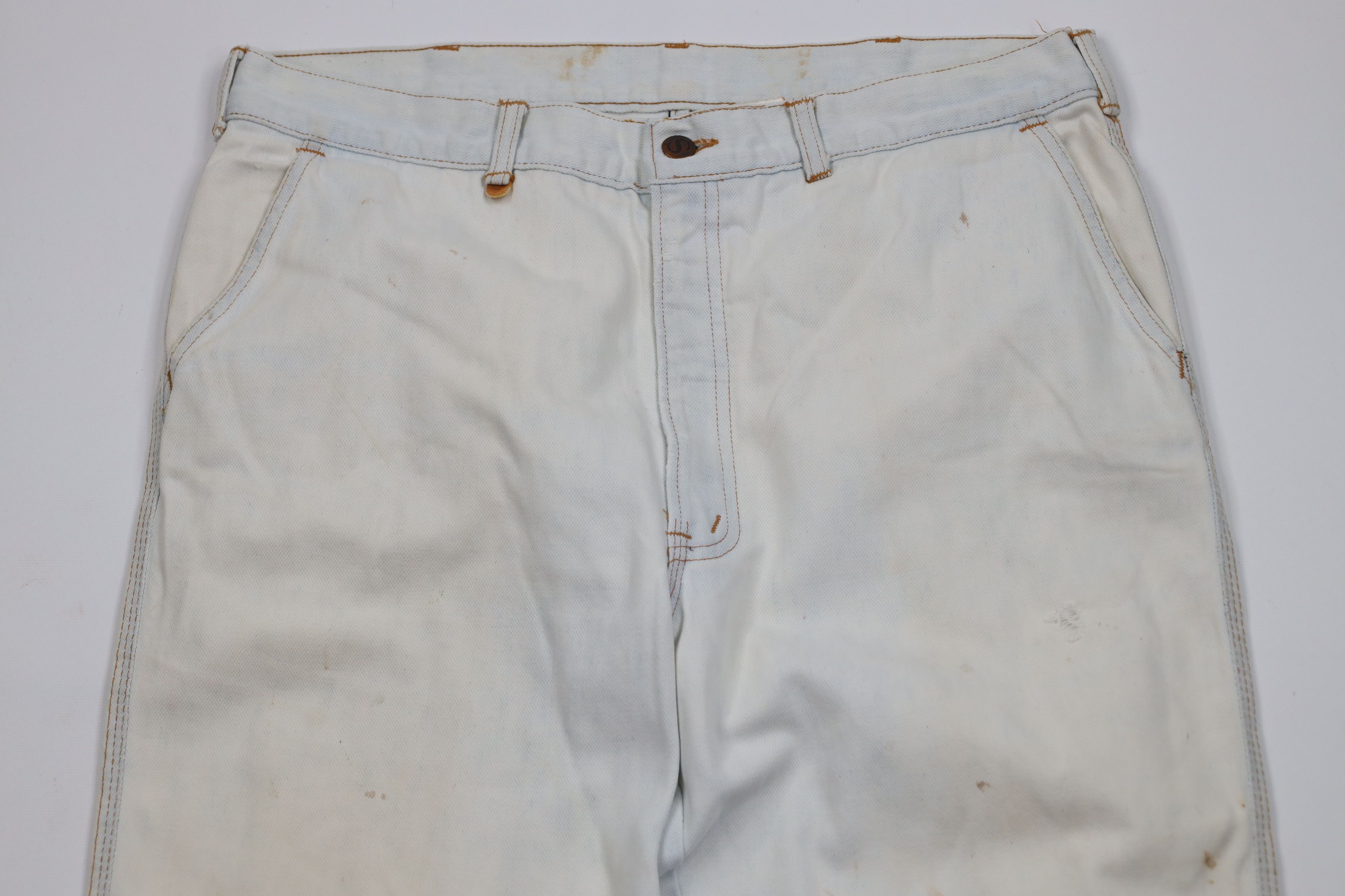 Vintage Vintage 70s Streetwear Flared Wide Leg Denim Jeans Blue Size US 36 / EU 52 - 2 Thumbnail