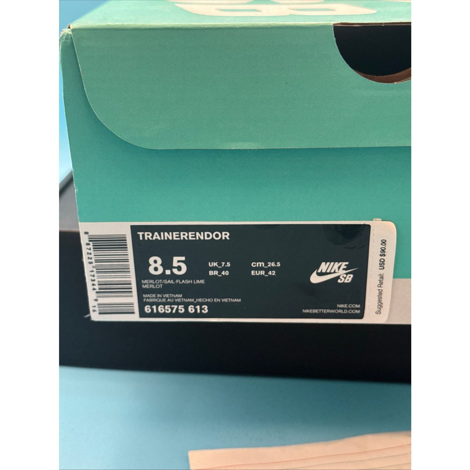 Nike Nike SB Trainerendor 2014 Merlot m8.5 w10 Size US 8.5 / EU 41-42 - 14 Thumbnail