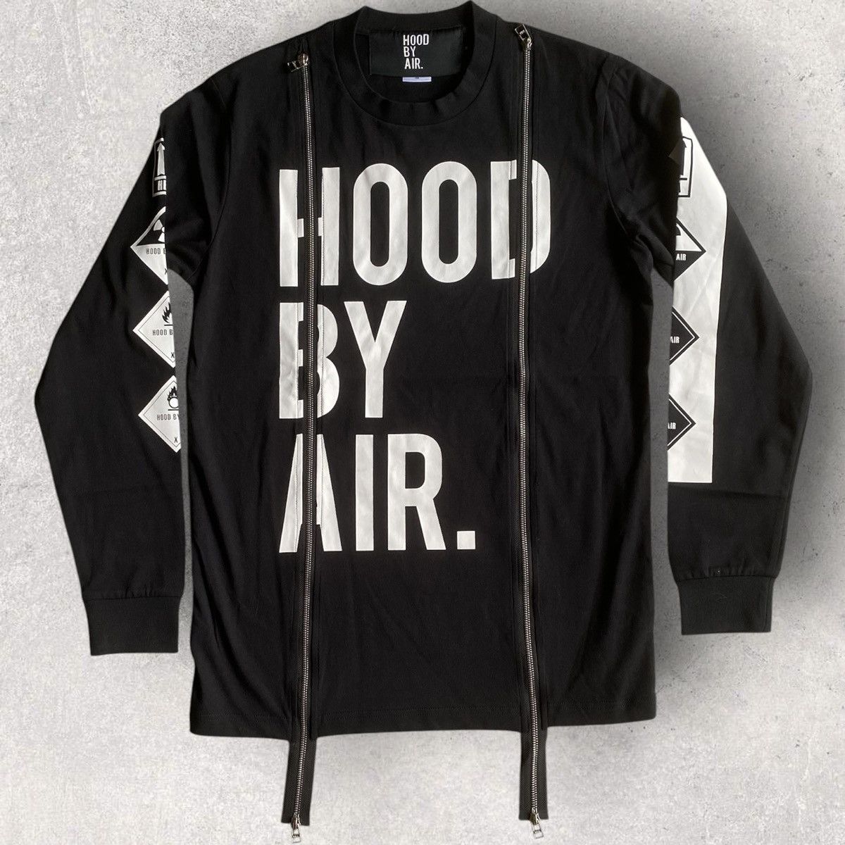 Hood By Air HBA Hood By Air X-Ray Skeleton Zipper Long Sleeve T