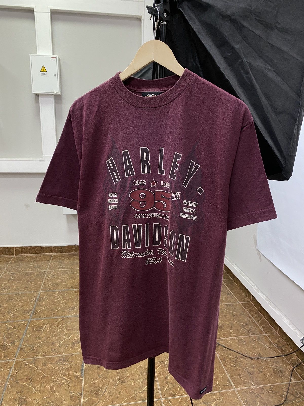 Harley Davidson 🇺🇸 Vintage 1998 Harley Davidson Anniversary USA T-Shirt Y2K Size US L / EU 52-54 / 3 - 1 Thumbnail