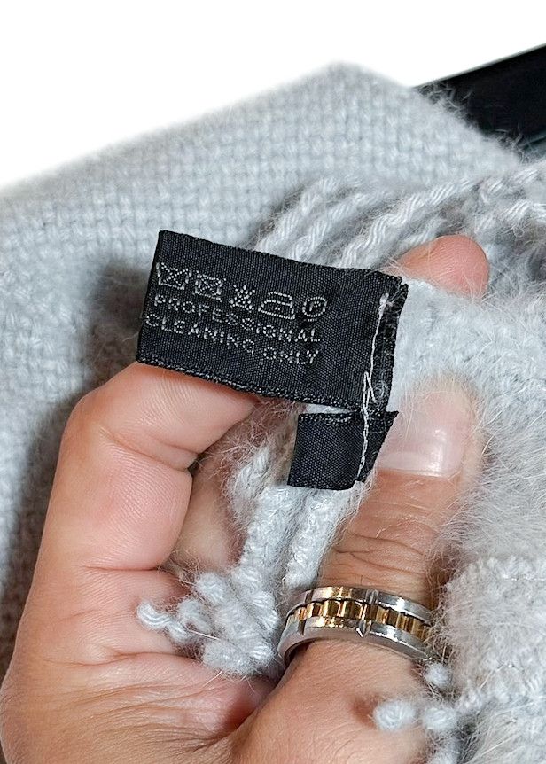 Marni Marni Baby Blue Cashmere Sablehair Fringed Cropped Sweater Size M / US 6-8 / IT 42-44 - 7 Thumbnail