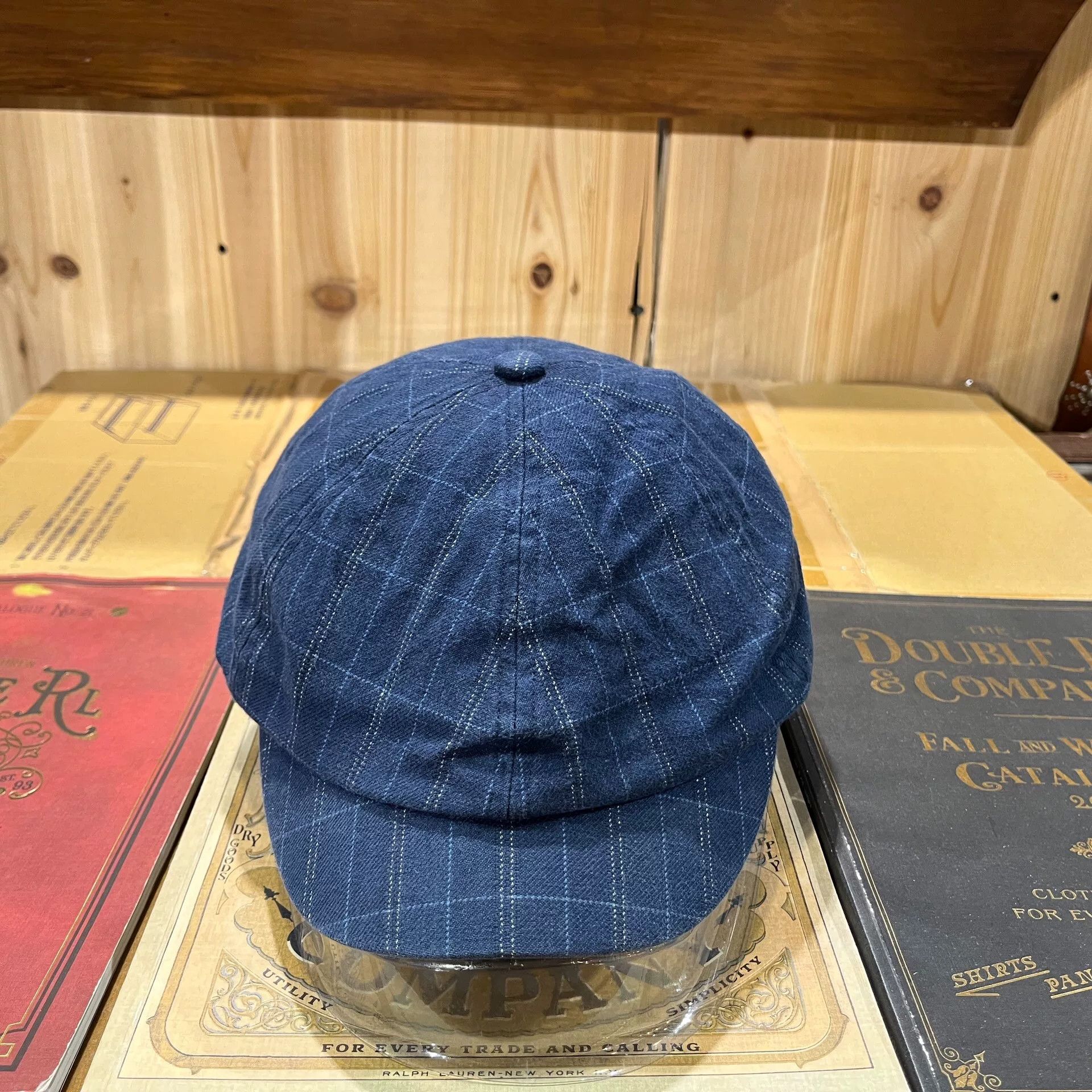 RRL Ralph Lauren RRL indigo denim newsboy cap | Grailed