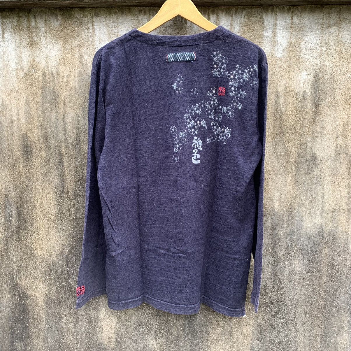 Japanese Brand JAPANESE TRADITIONAL FLOWER LONG SLEEVE SUKAJAN STYLE Size US M / EU 48-50 / 2 - 2 Thumbnail