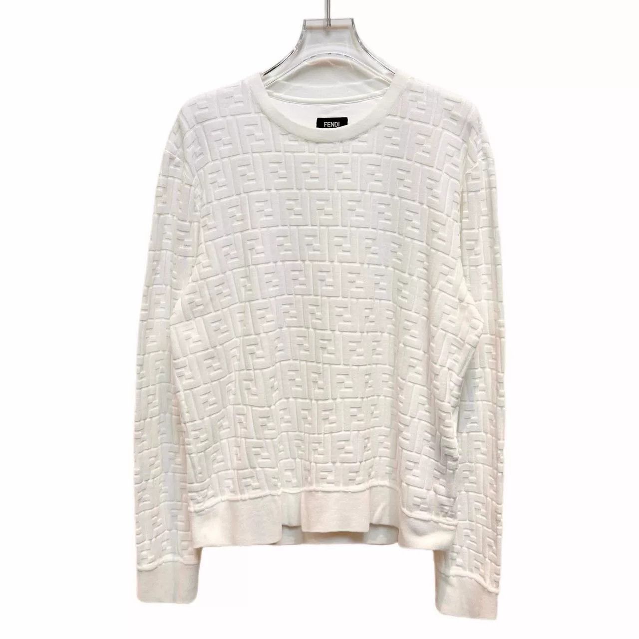 Fendi fendi men's logo patterned long sleeve sweater Size US M / EU 48-50 / 2 - 1 Thumbnail