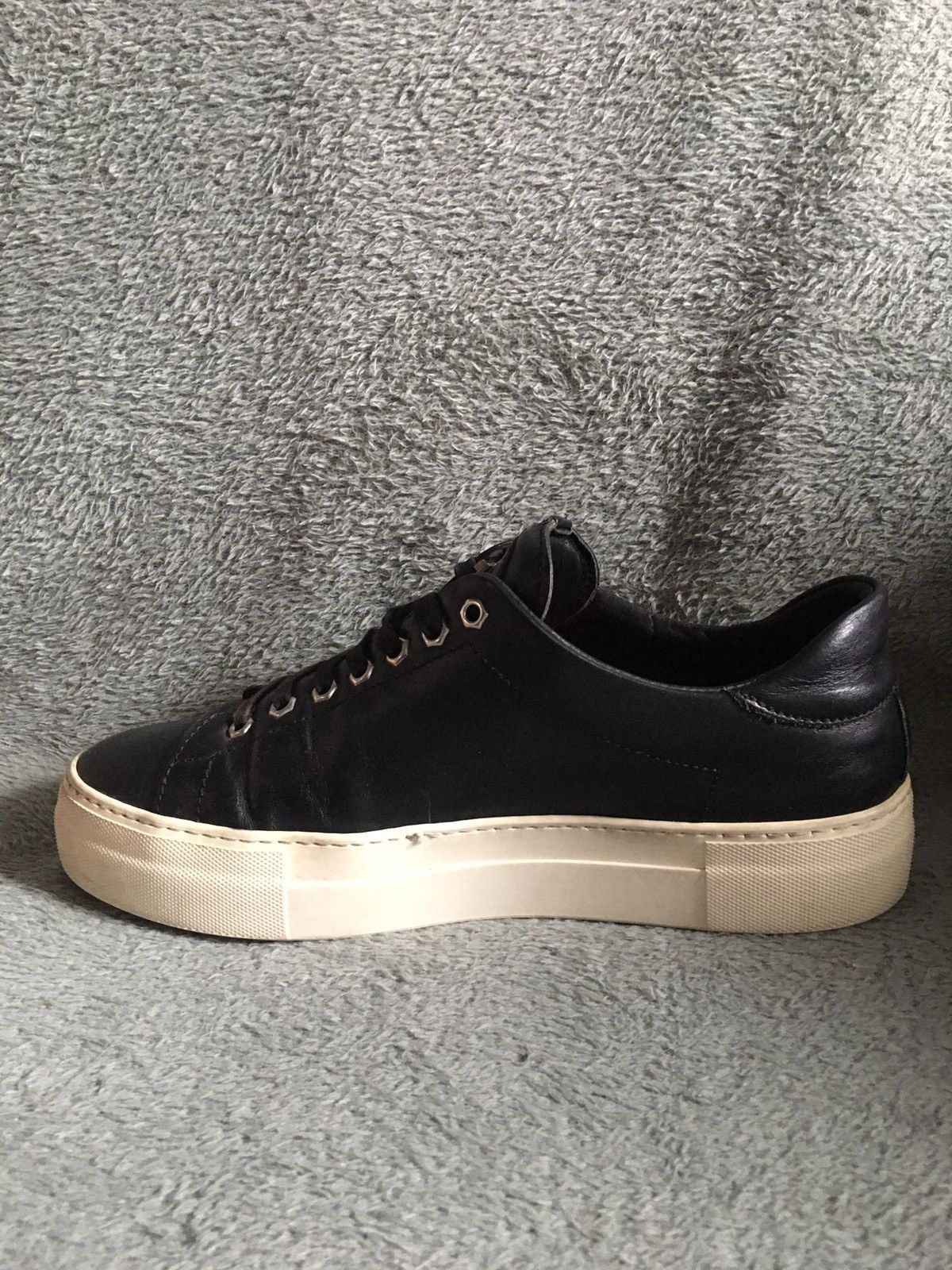 Philipp Plein Philipp Plein Black Leather Low-top Sneakers EU 41 Size US 8 / EU 41 - 8 Thumbnail