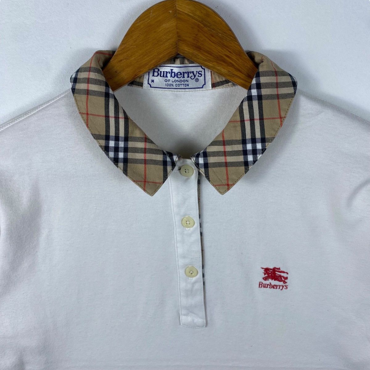 Burberry × Vintage Vintage 90's BURBERRYS OF LONDON Small Logo Women Polo Shirt Size M / US 6-8 / IT 42-44 - 2 Thumbnail