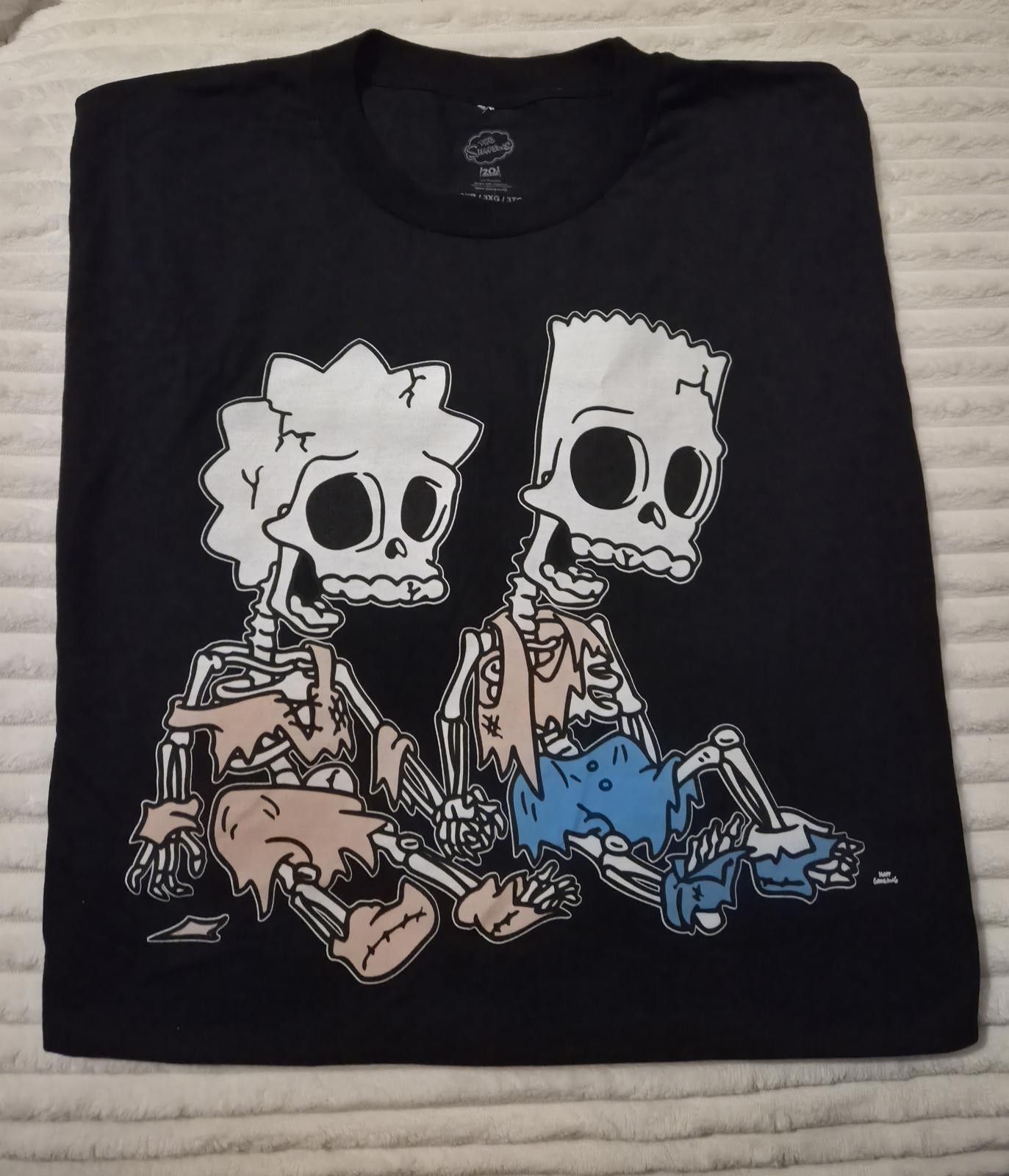 Unknown London Licensed Bart and Lisa Simpsons Skeleton Cartoon Shirt Size US XXL / EU 58 / 5 - 1 Preview