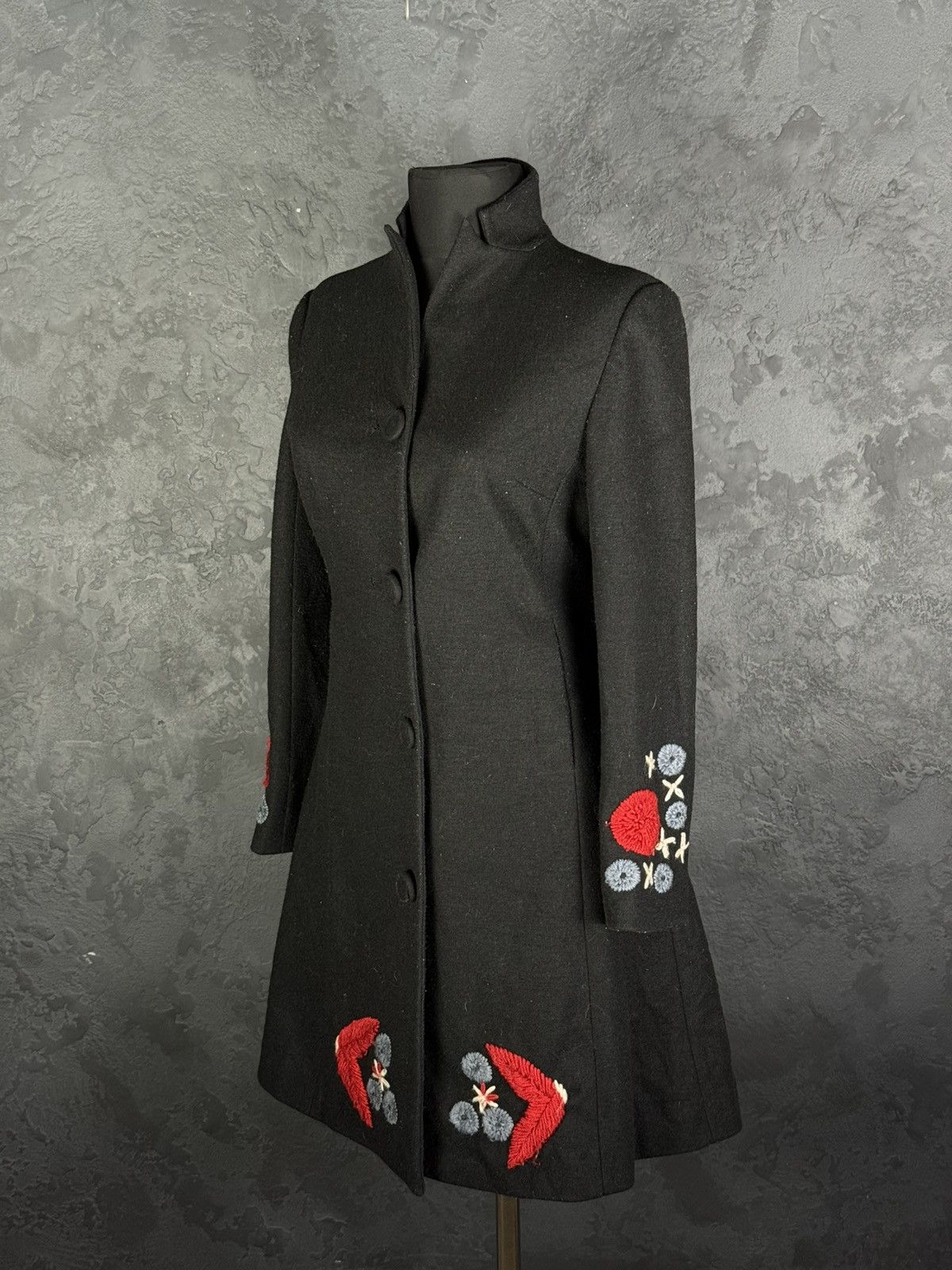 Miu Miu Miu Miu Vintage Embroidered Coat 2000’s Wool Coat Size XS / US 0-2 / IT 36-38 - 1 Thumbnail
