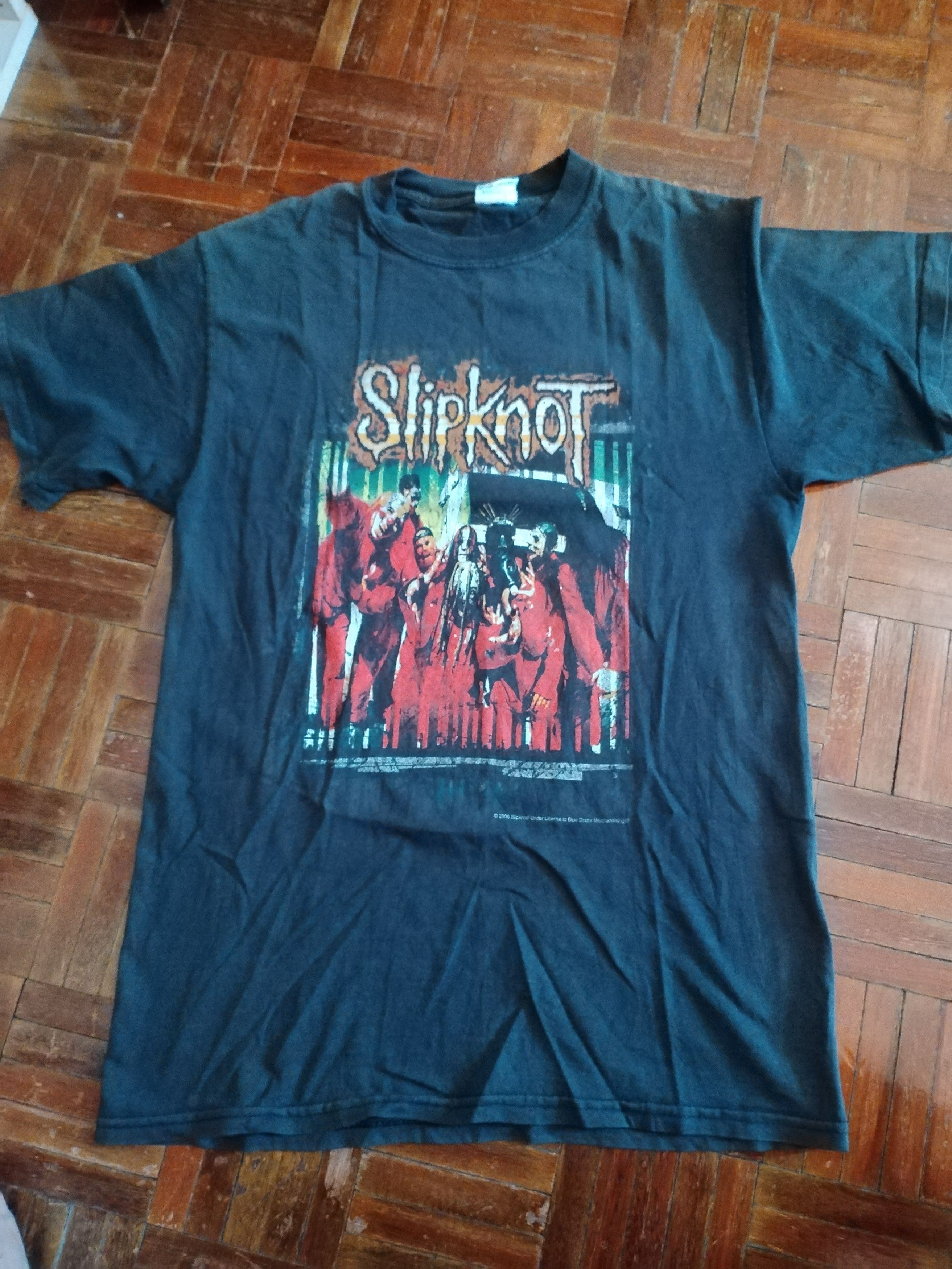 Vintage Slipknot M Size Vtg 2000 blue grape shirt Size US M / EU 48-50 / 2 - 3 Thumbnail