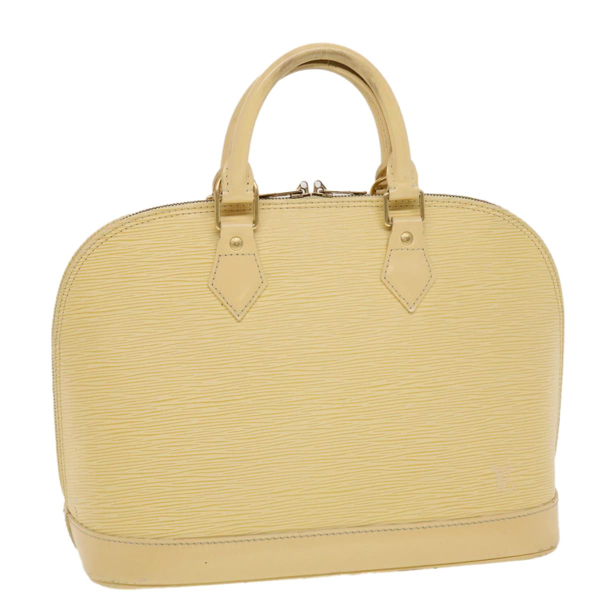 image of Louis Vuitton Epi Alma Hand Bag Cream Vanilla M5214A Lv Auth 42530 in Black, Women's