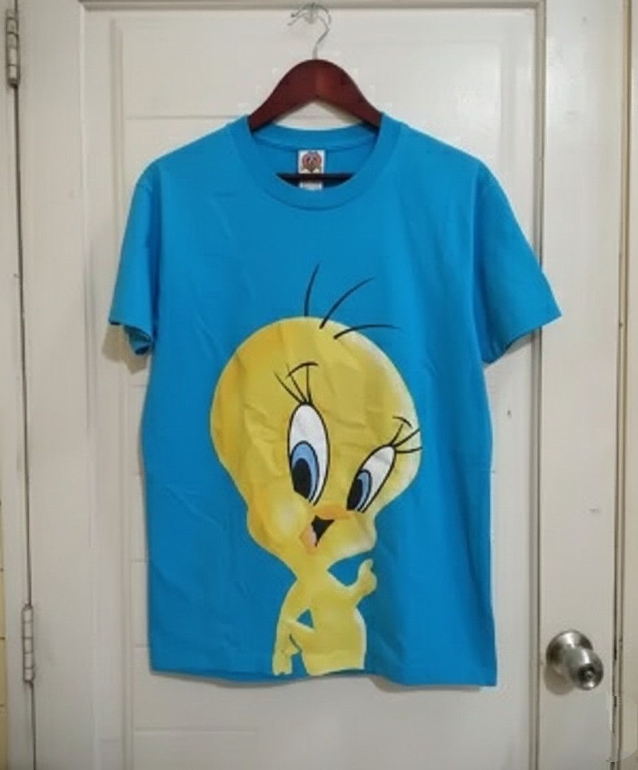 Vintage Vintage 1997 Looney Tunes Tweety Big Face Graphic Tee Size US L / EU 52-54 / 3 - 1 Thumbnail