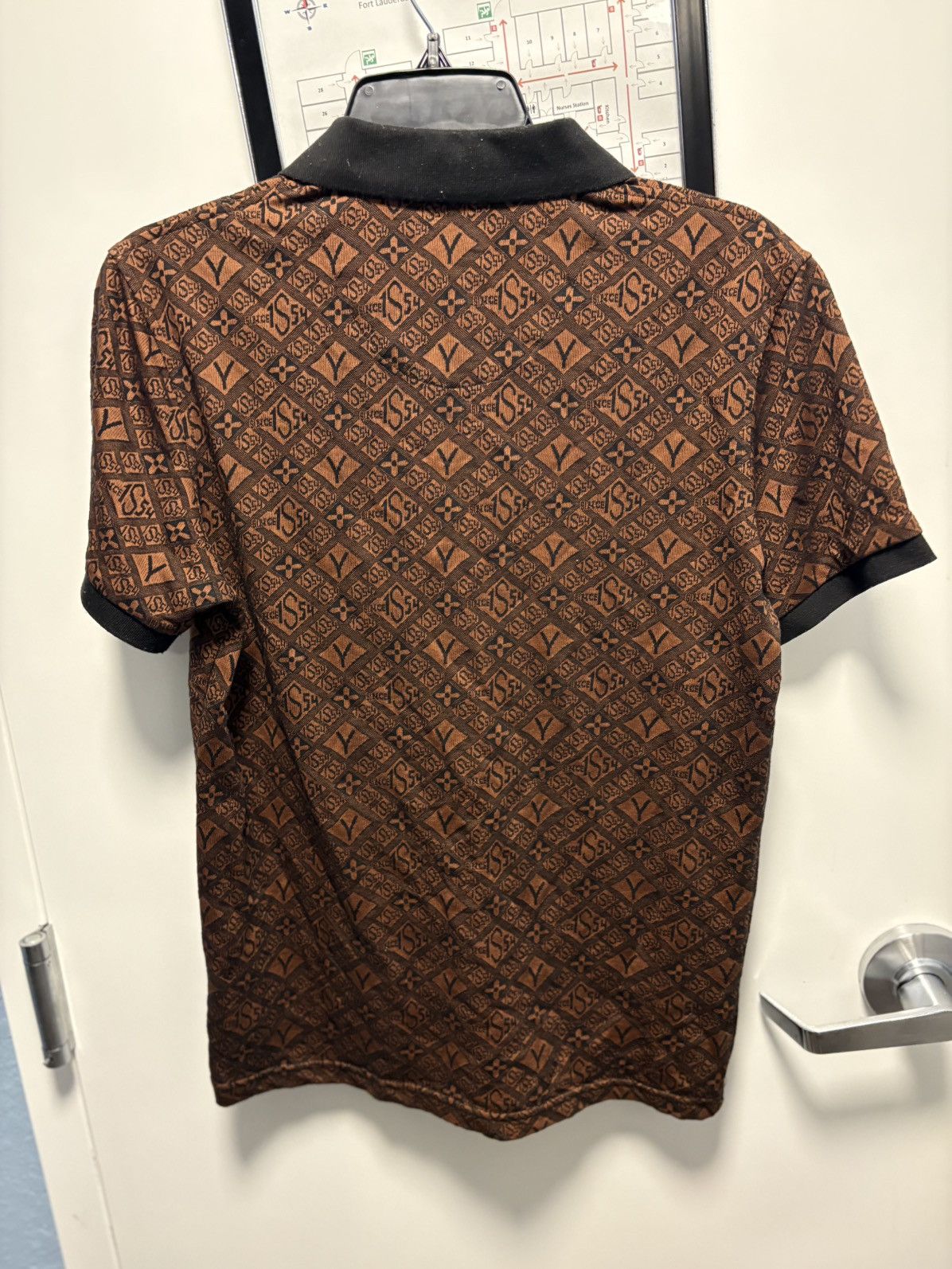 Other Pavini Brown Black Geometric Polo Short Sleeve Men’s Size S Size US S / EU 44-46 / 1 - 3 Thumbnail