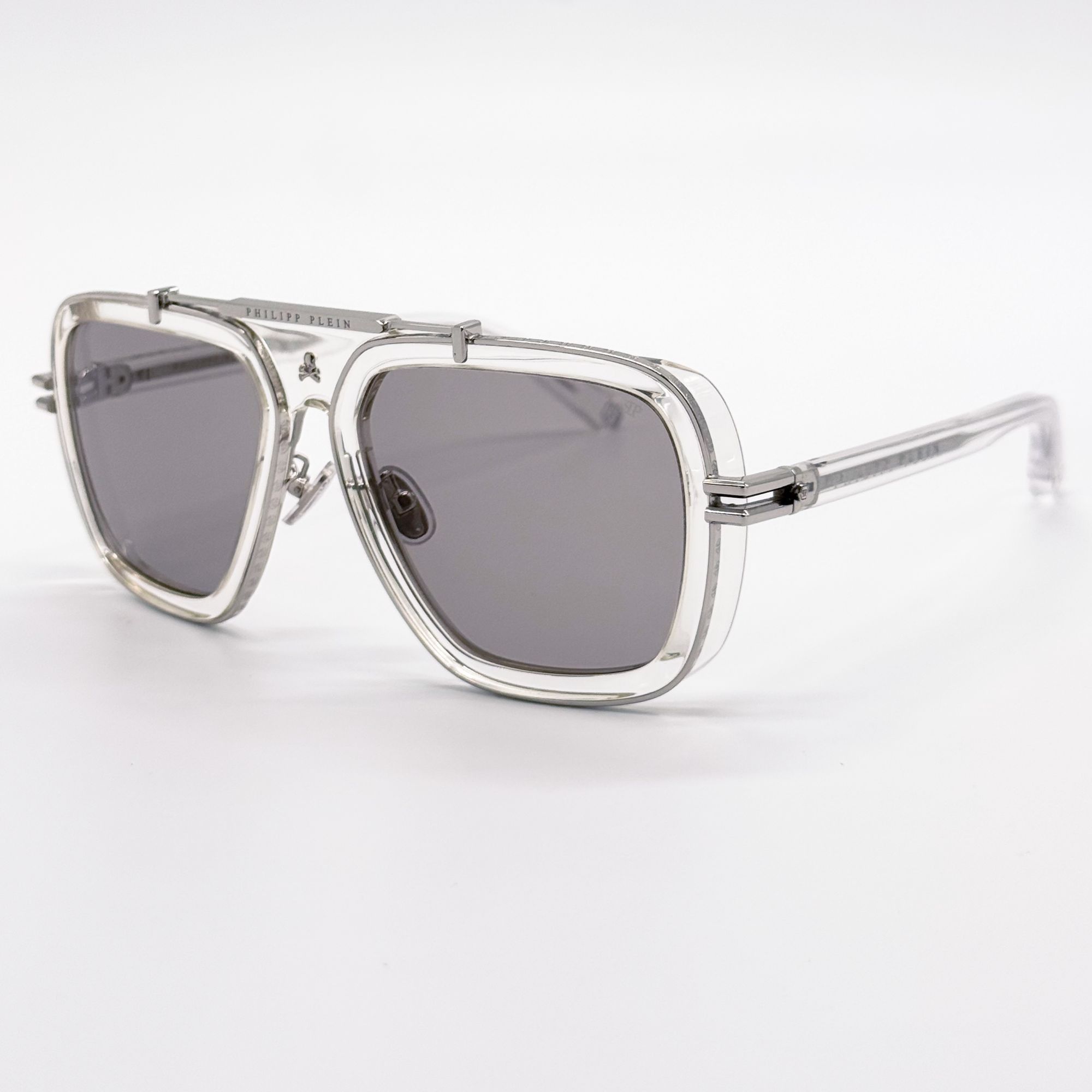 Philipp Plein NEW PHILIPP PLEIN SUNGLASSES SPP109V 79F SILVER MEN Size ONE SIZE - 2 Thumbnail