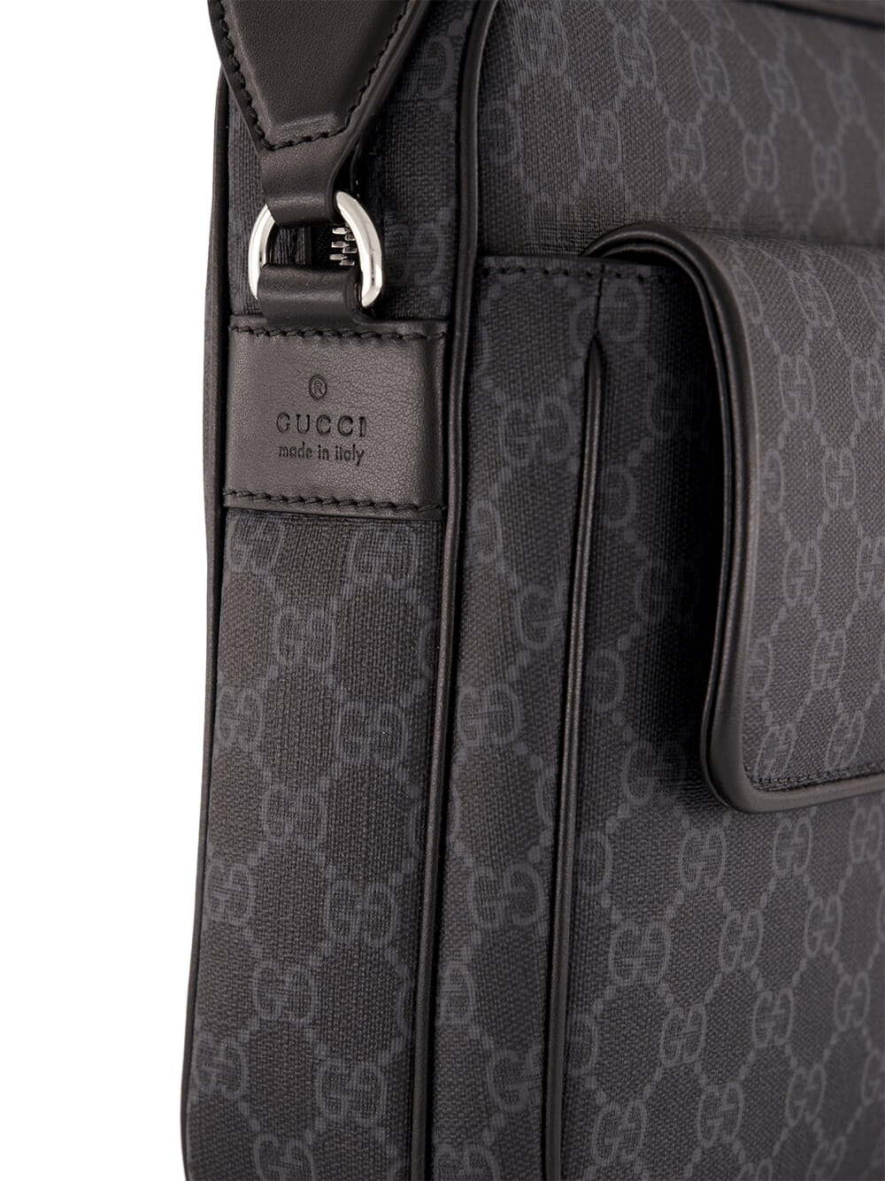 Gucci GUCCI Black GG Canvas Messenger Bag New & Authentic Size ONE SIZE - 4 Thumbnail