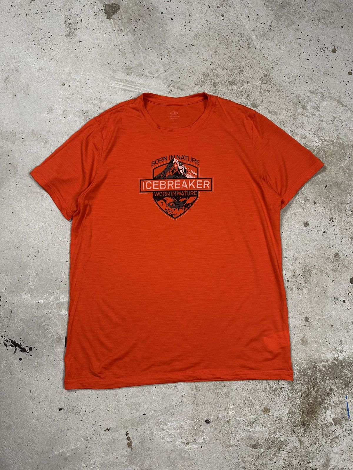 Icebreaker Icebreaker Merino Orange Print Logo Wool Tee Size US L / EU 52-54 / 3 - 1 Thumbnail