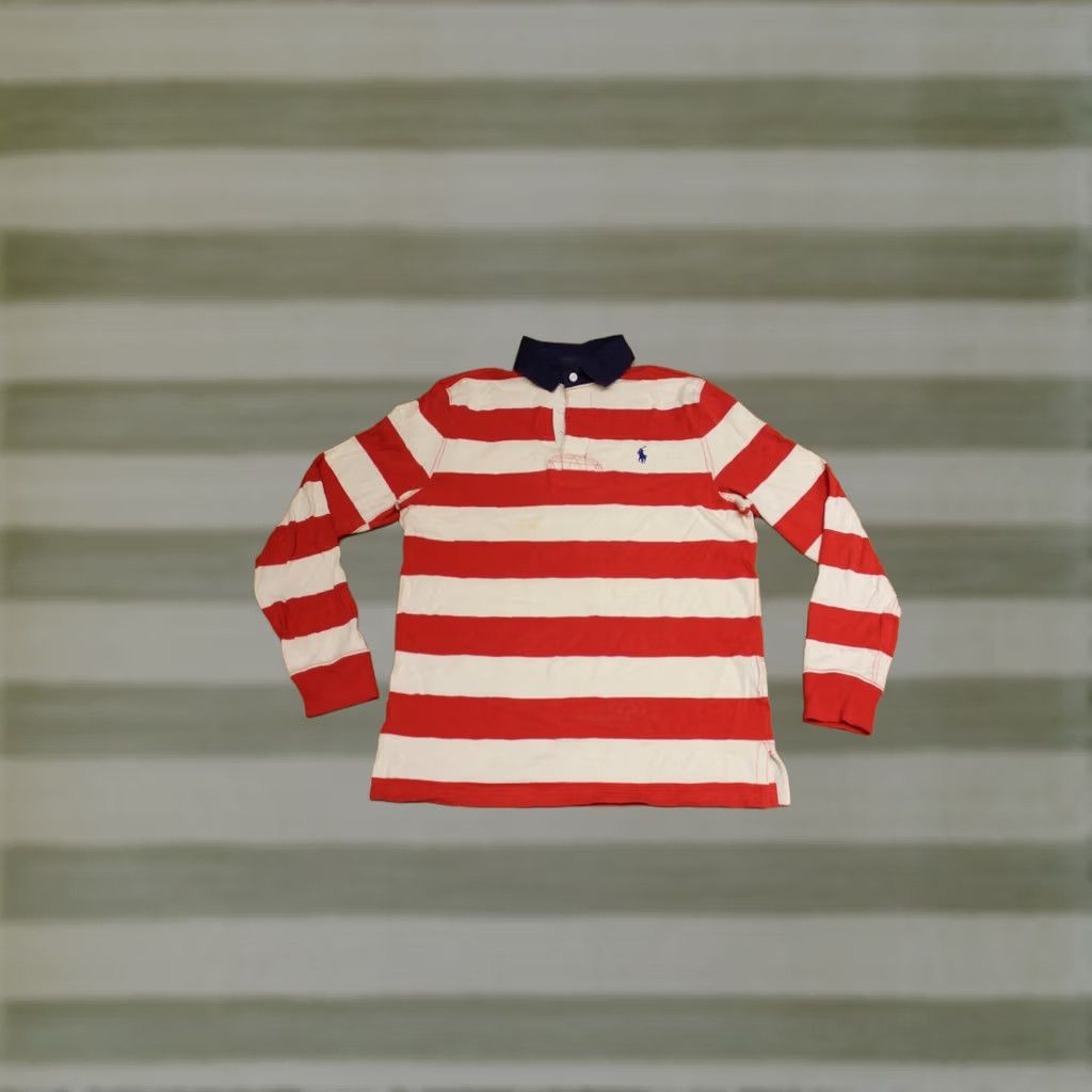 Polo Ralph Lauren VINTAGE Polo Ralph Lauren long sleeve Rugby shirt jersey S Men Red/White Rugby Shirt Mens S Size US S / EU 44-46 / 1 - 1 Thumbnail