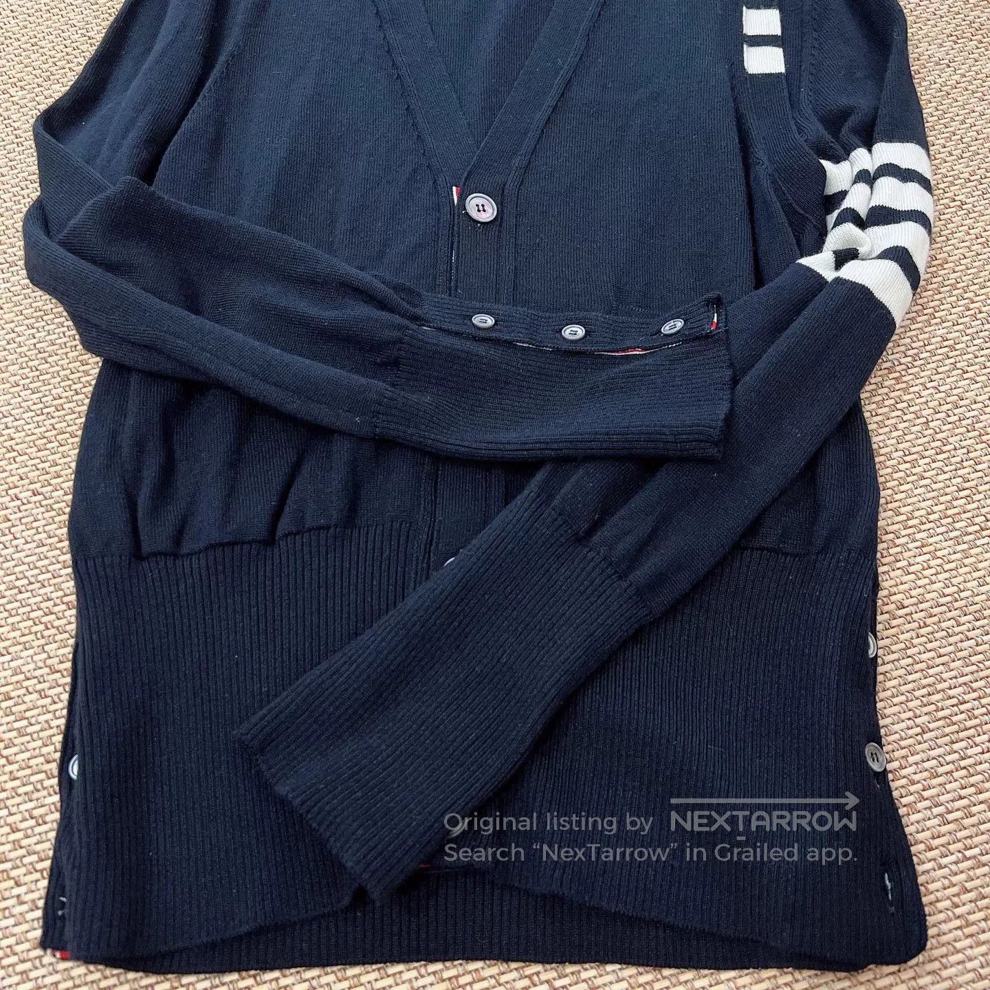 Thom Browne Thom Browne Navy Cardigan Sweater L. Size US L / EU 52-54 / 3 - 3 Thumbnail
